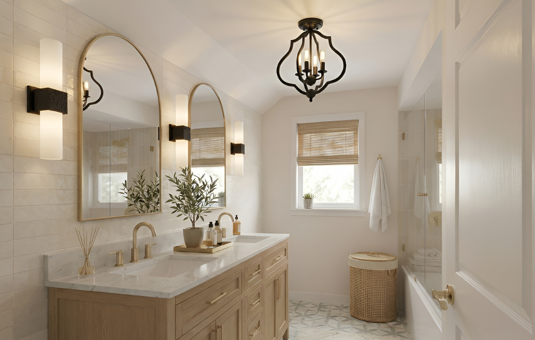 Bathroom Lighting Guide: Placement, Layering, and Bulb Selection