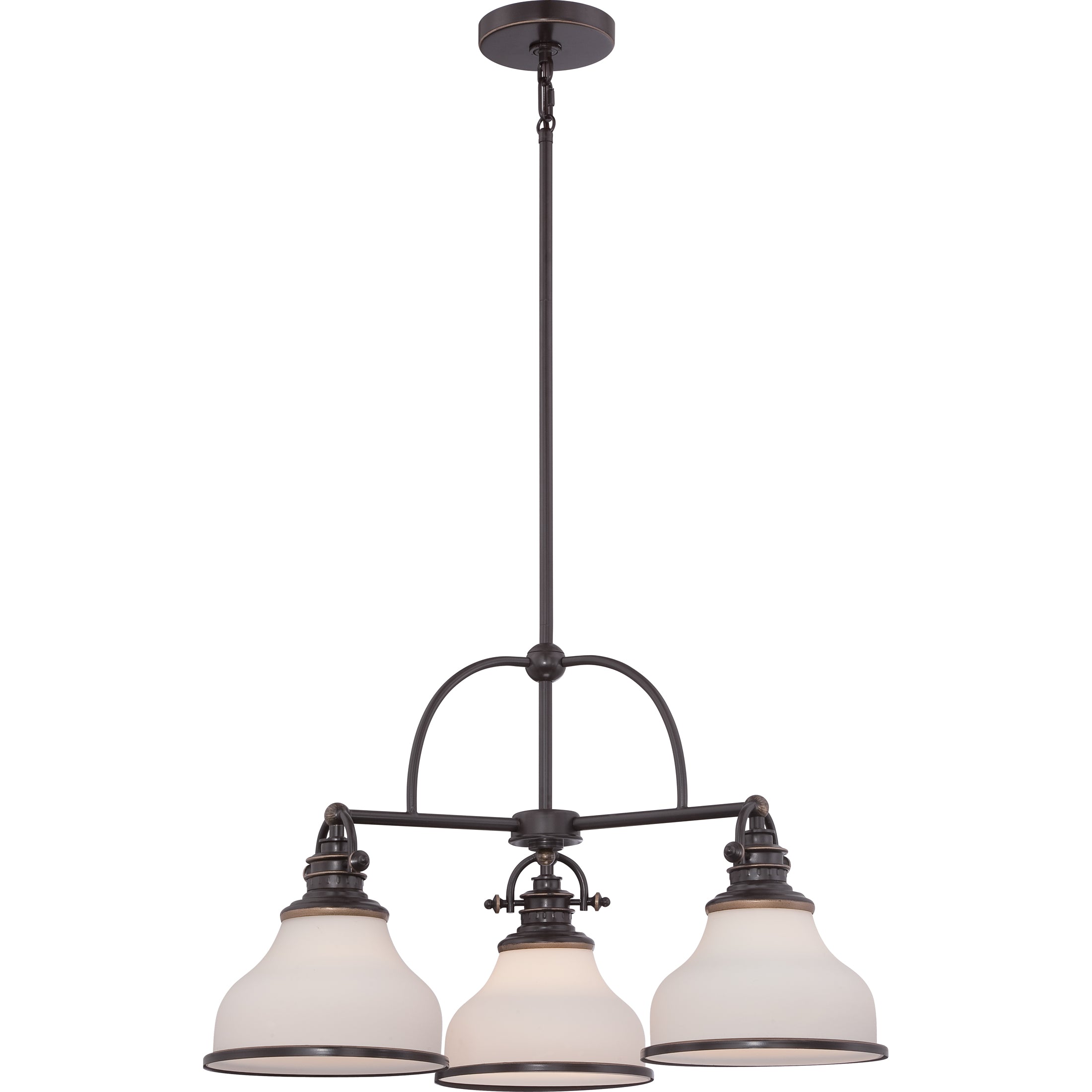 Grant Chandelier with Opal Etched Glass