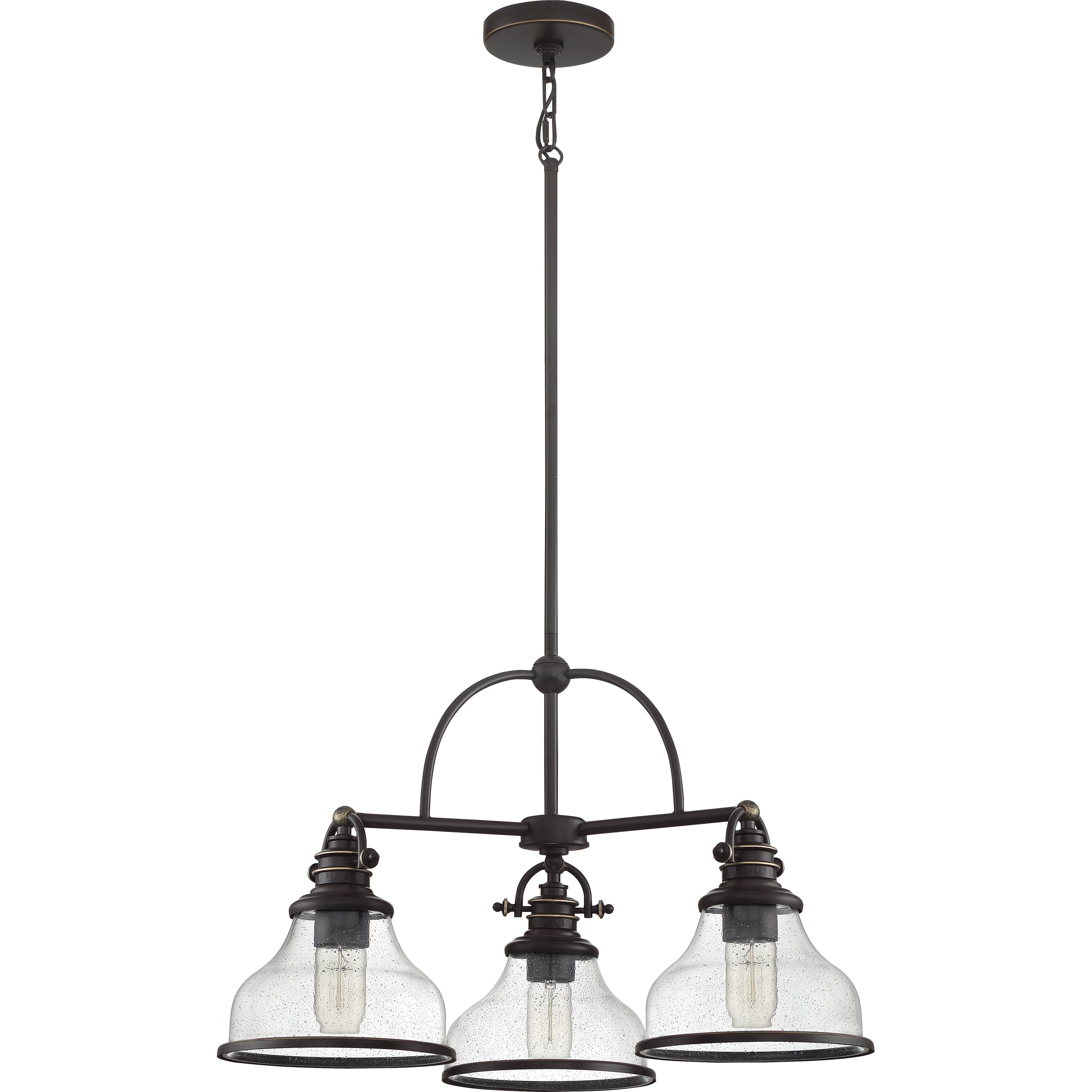 Grant Chandelier with Clear Seeded Glass