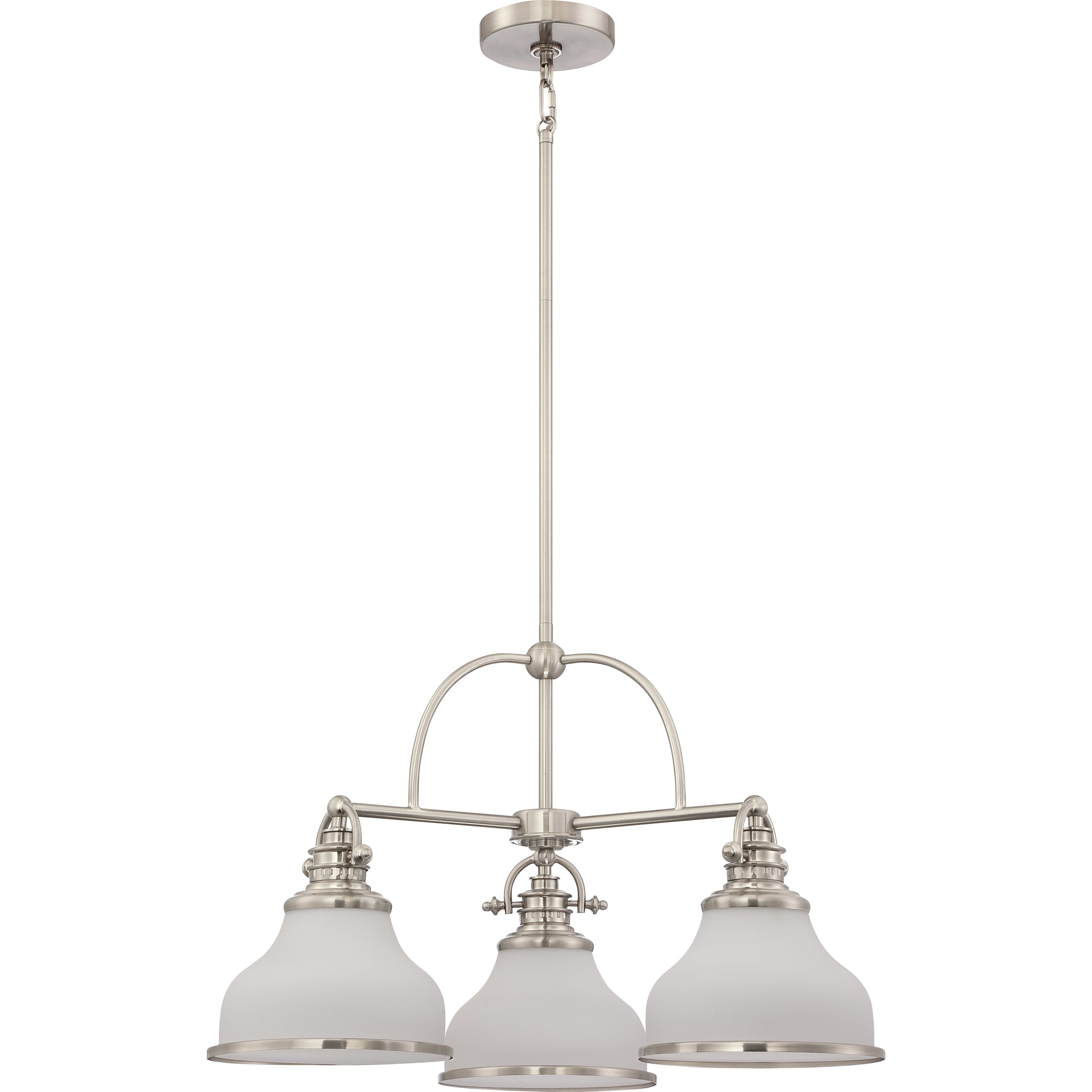 Grant Chandelier with Opal Etched Glass