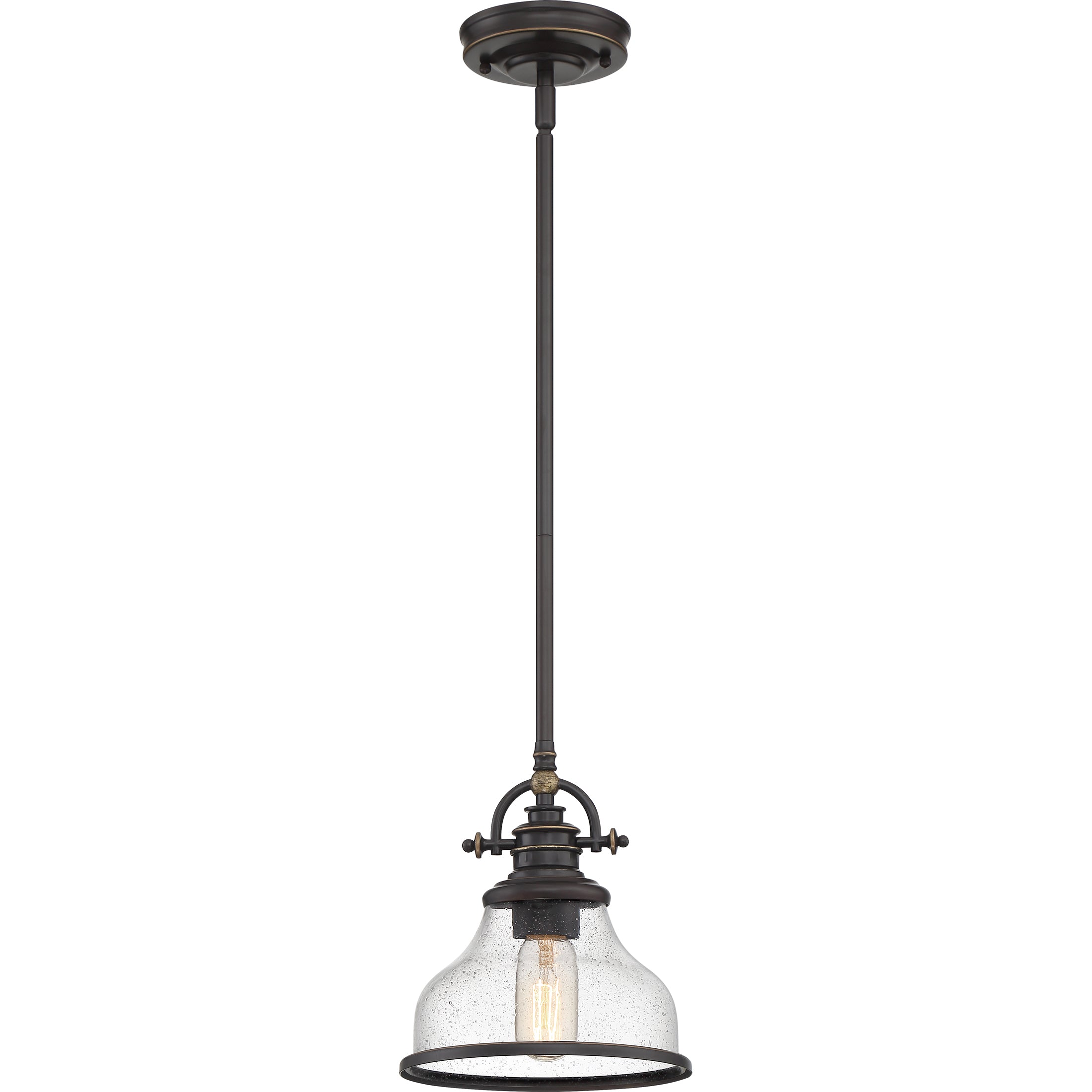 Grant Mini Pendant with Clear Seeded Glass
