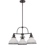 Grant Chandelier with Opal Etched Glass