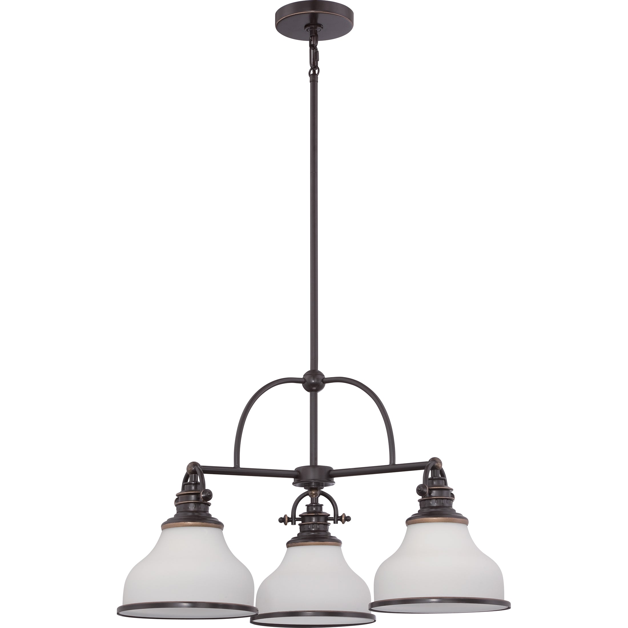 Grant Chandelier with Opal Etched Glass