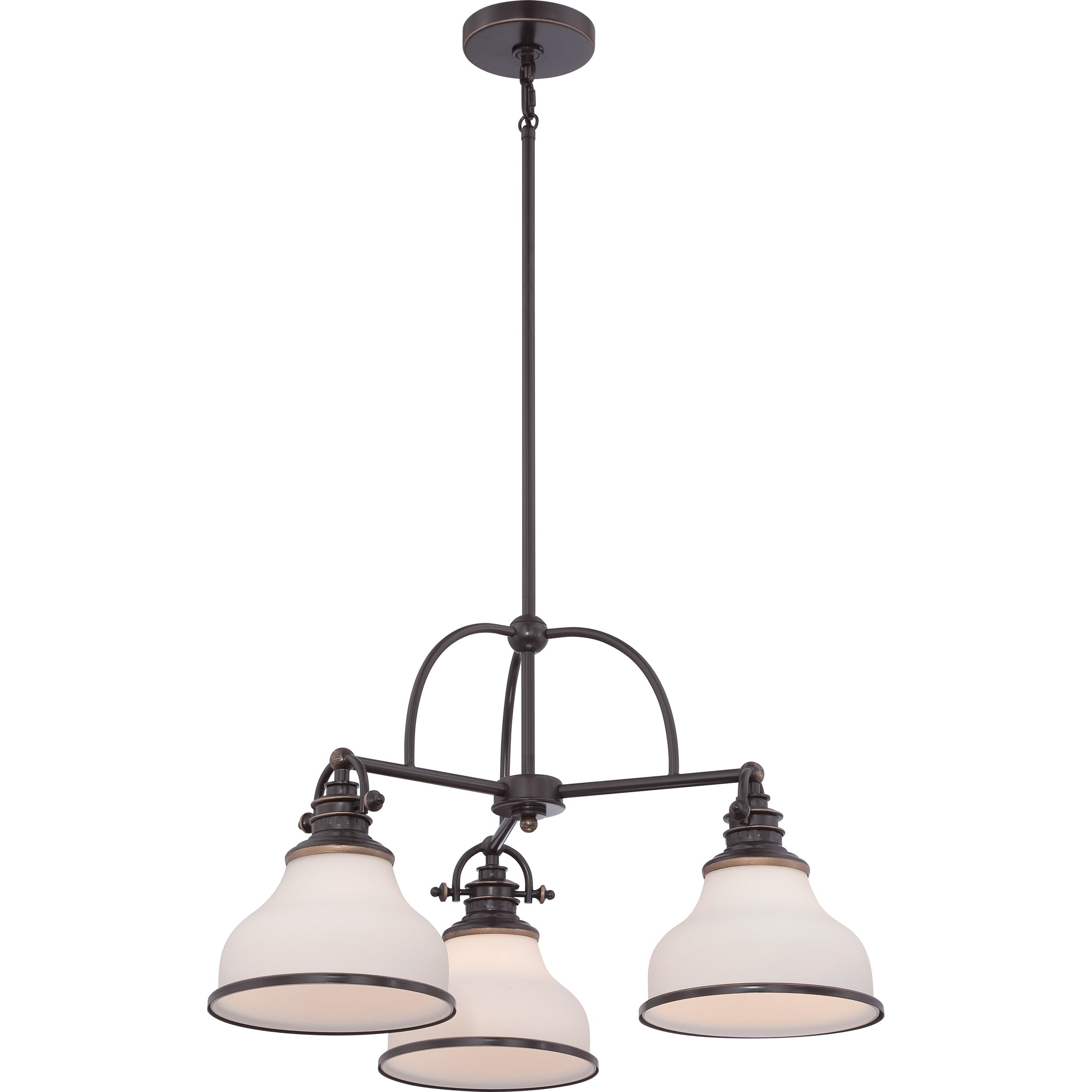 Grant Chandelier with Opal Etched Glass
