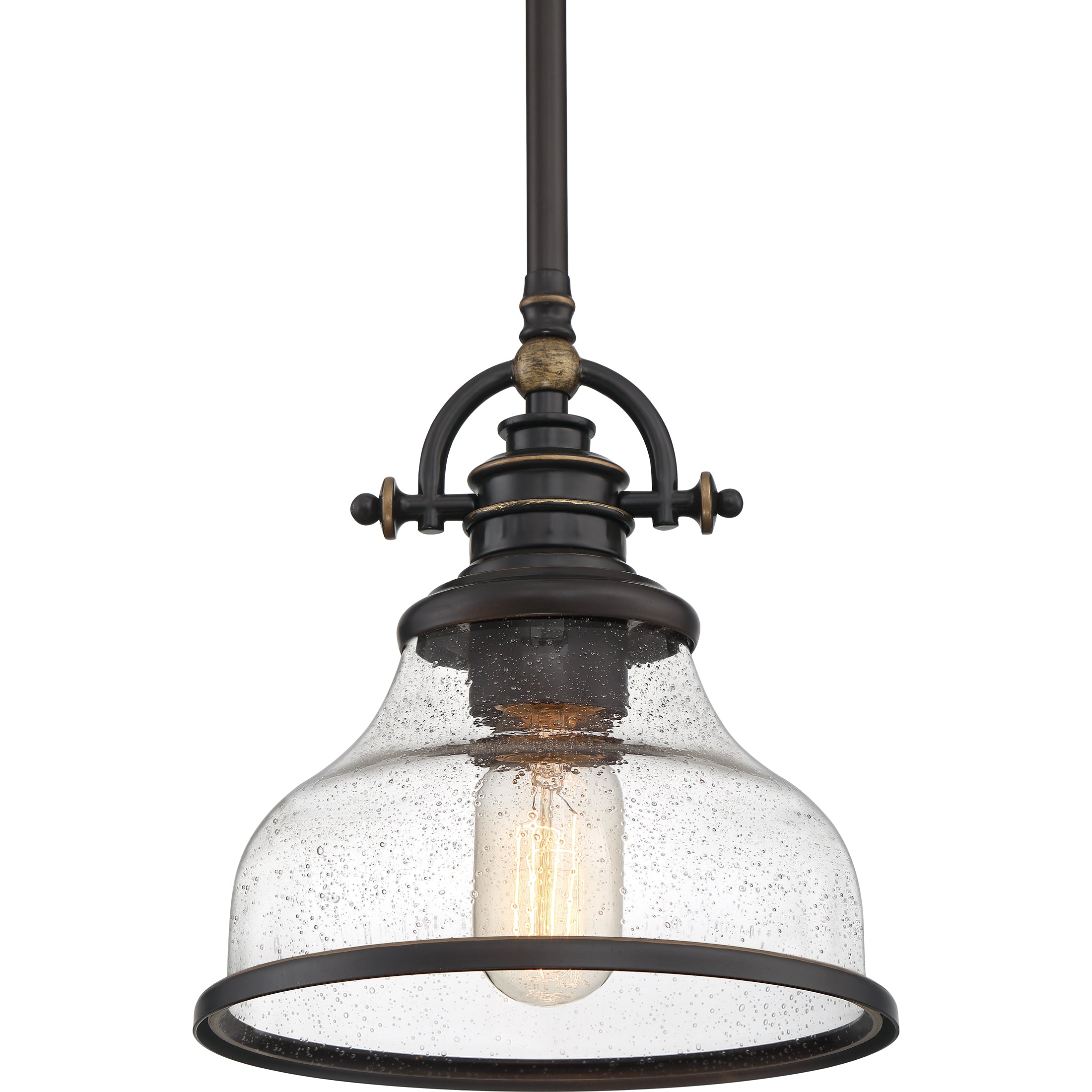Grant Mini Pendant with Clear Seeded Glass