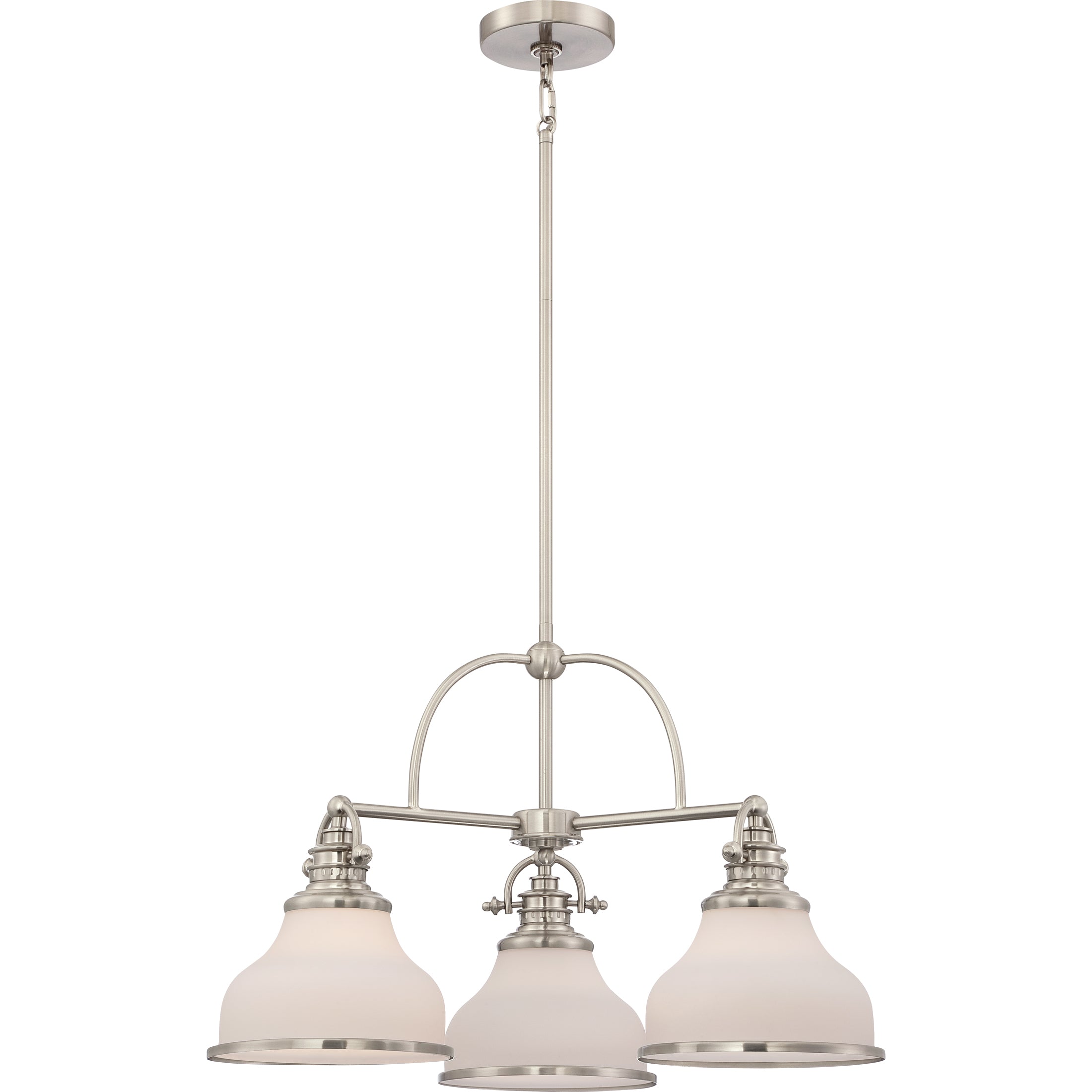 Grant Chandelier with Opal Etched Glass