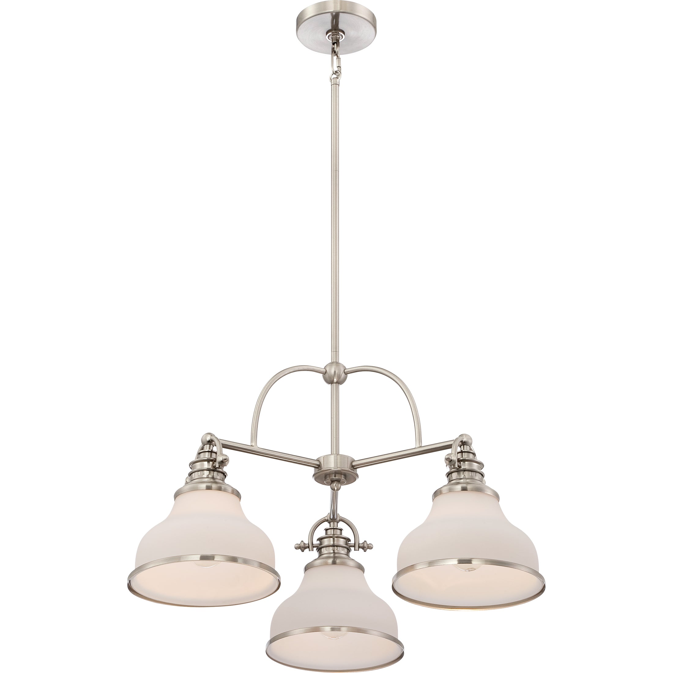 Grant Chandelier with Opal Etched Glass