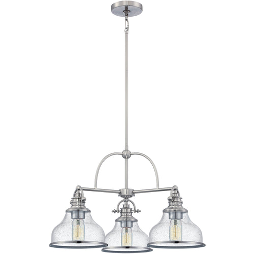 Quoizel Grant Chandelier with Clear Seeded Glass