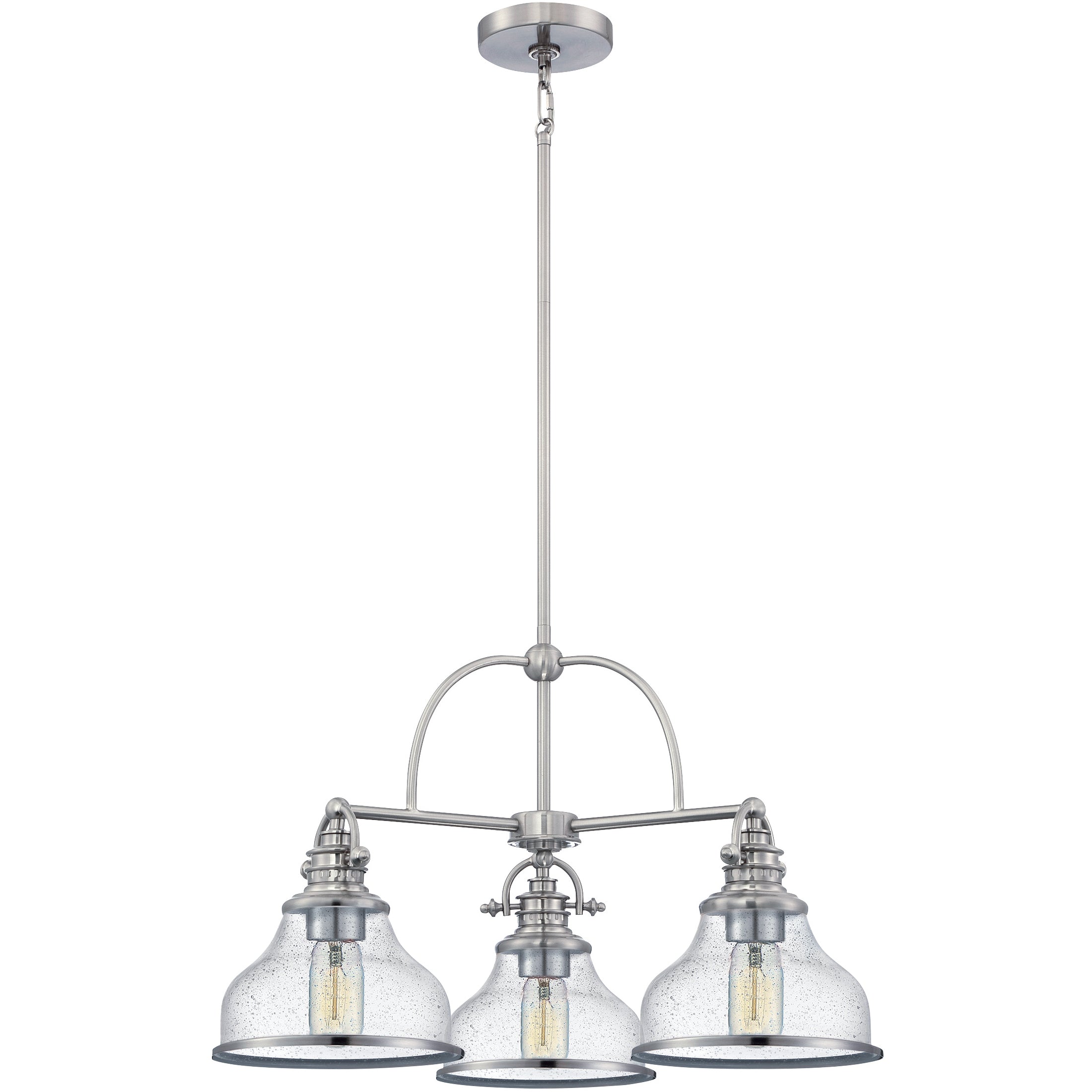Grant Chandelier with Clear Seeded Glass