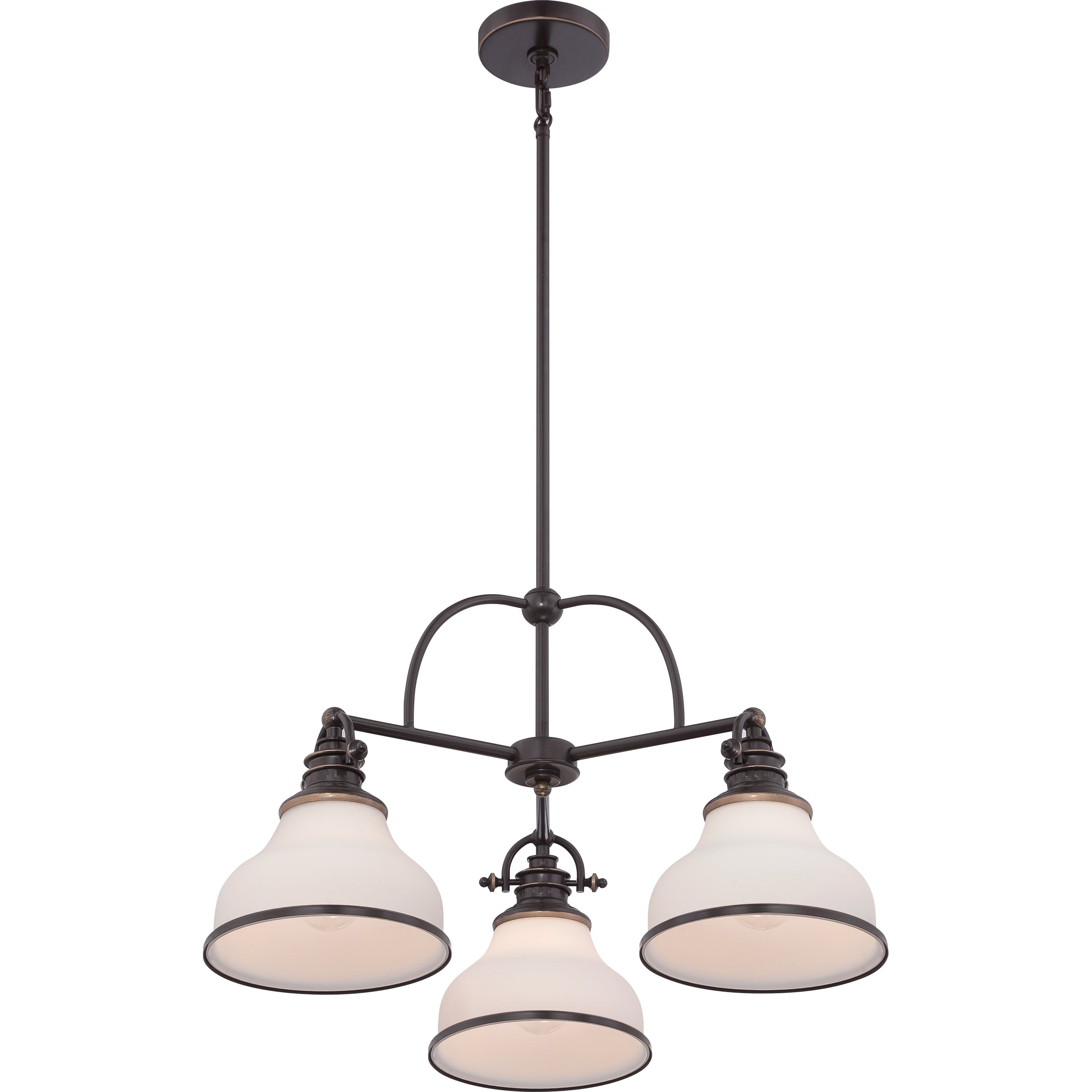 Grant Chandelier with Opal Etched Glass