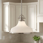Grant Pendant with Opal Etched Glass