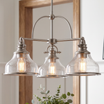 Grant Chandelier with Clear Seeded Glass