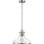 Grant Pendant with Clear Seeded Glass