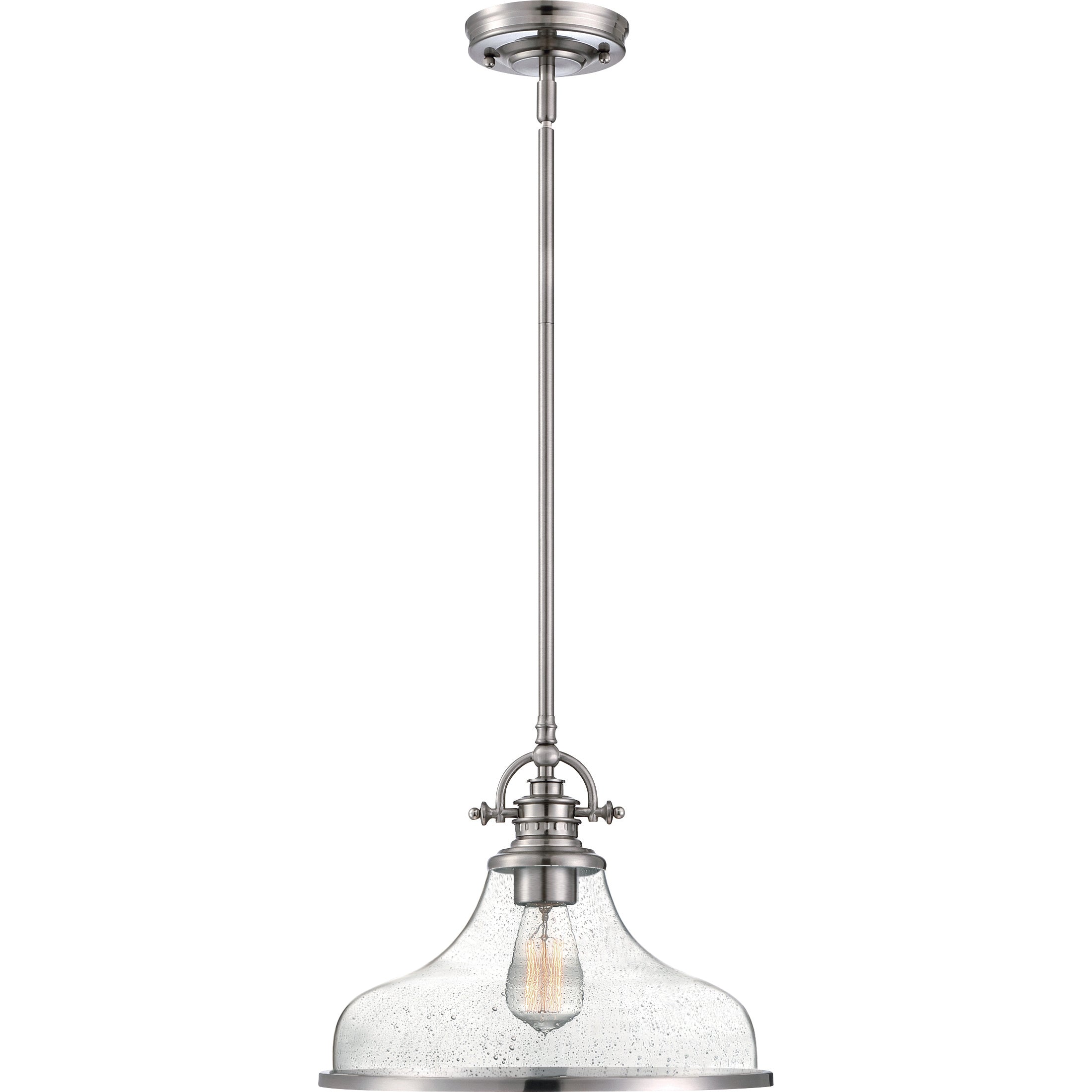 Grant Pendant with Clear Seeded Glass