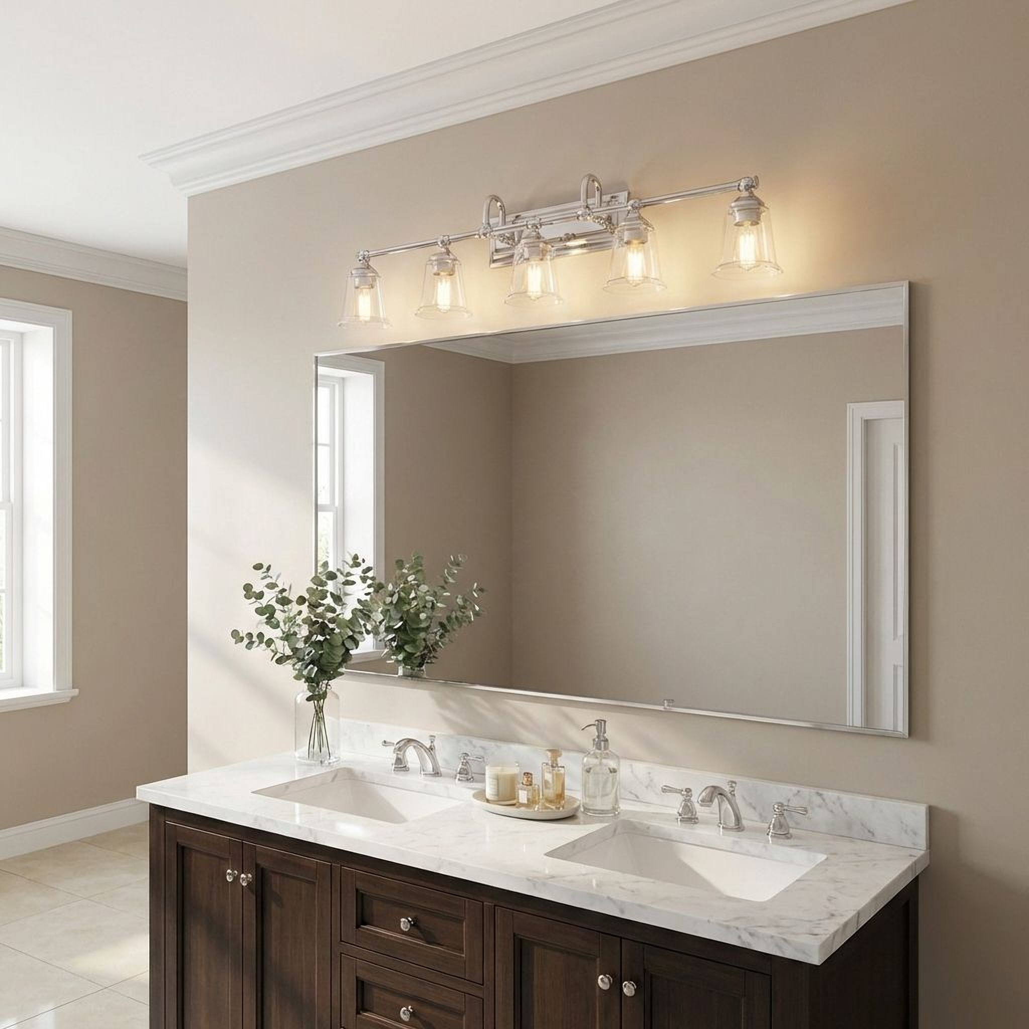 Nicholas Bath Light with Clear Glass