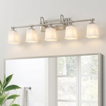 Nicholas Bath Light with Etched Glass