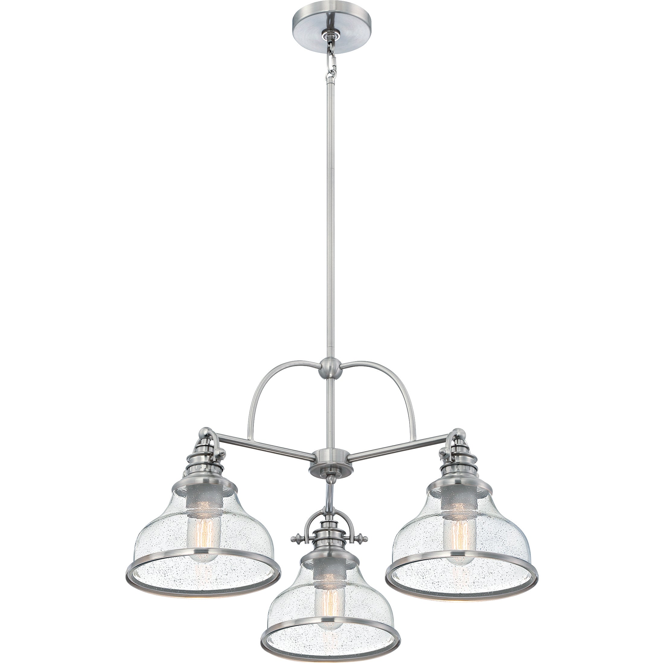Grant Chandelier with Clear Seeded Glass