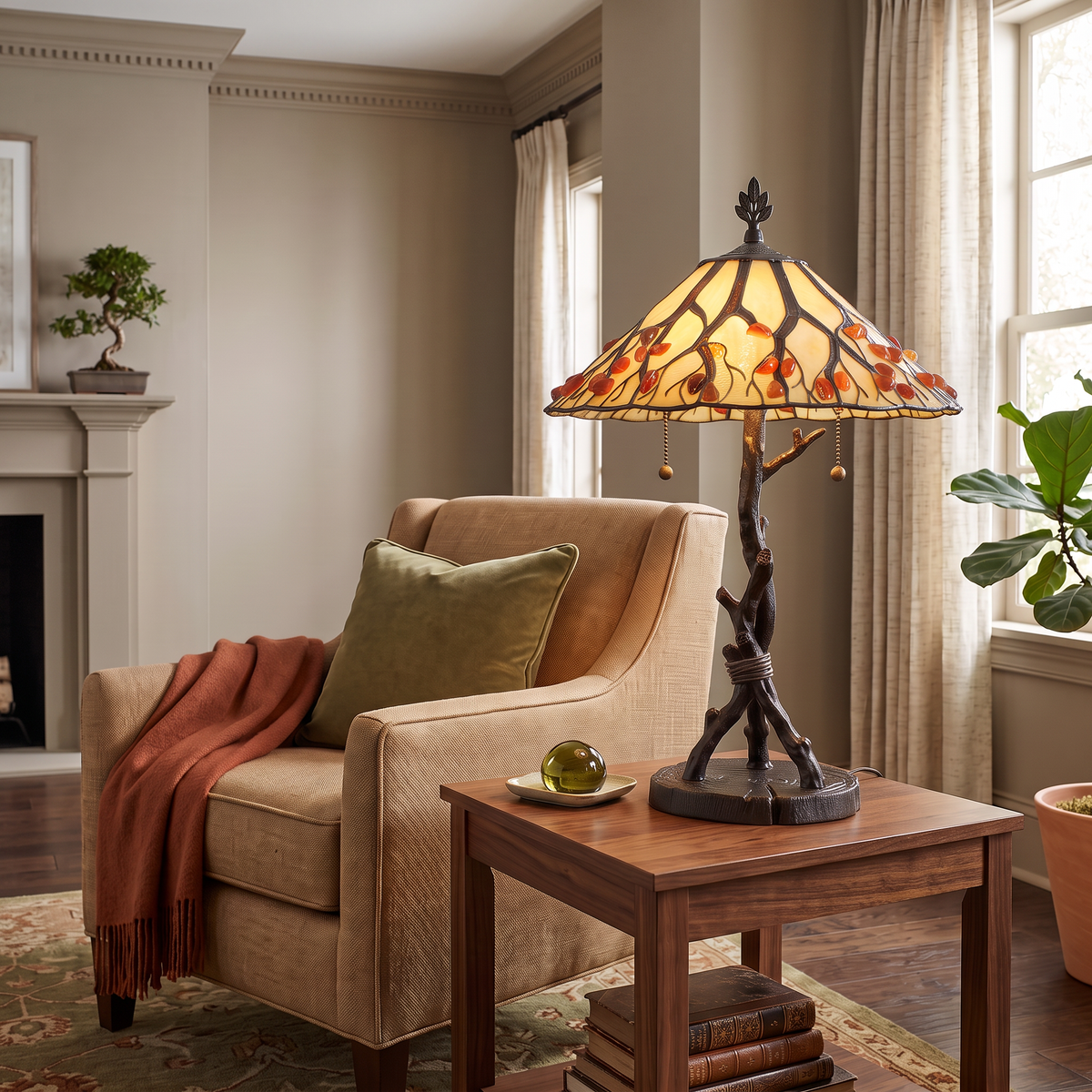 Whispering Wood Table Lamp
