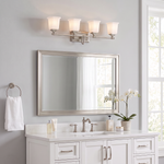 Nicholas Bath Light with Etched Glass