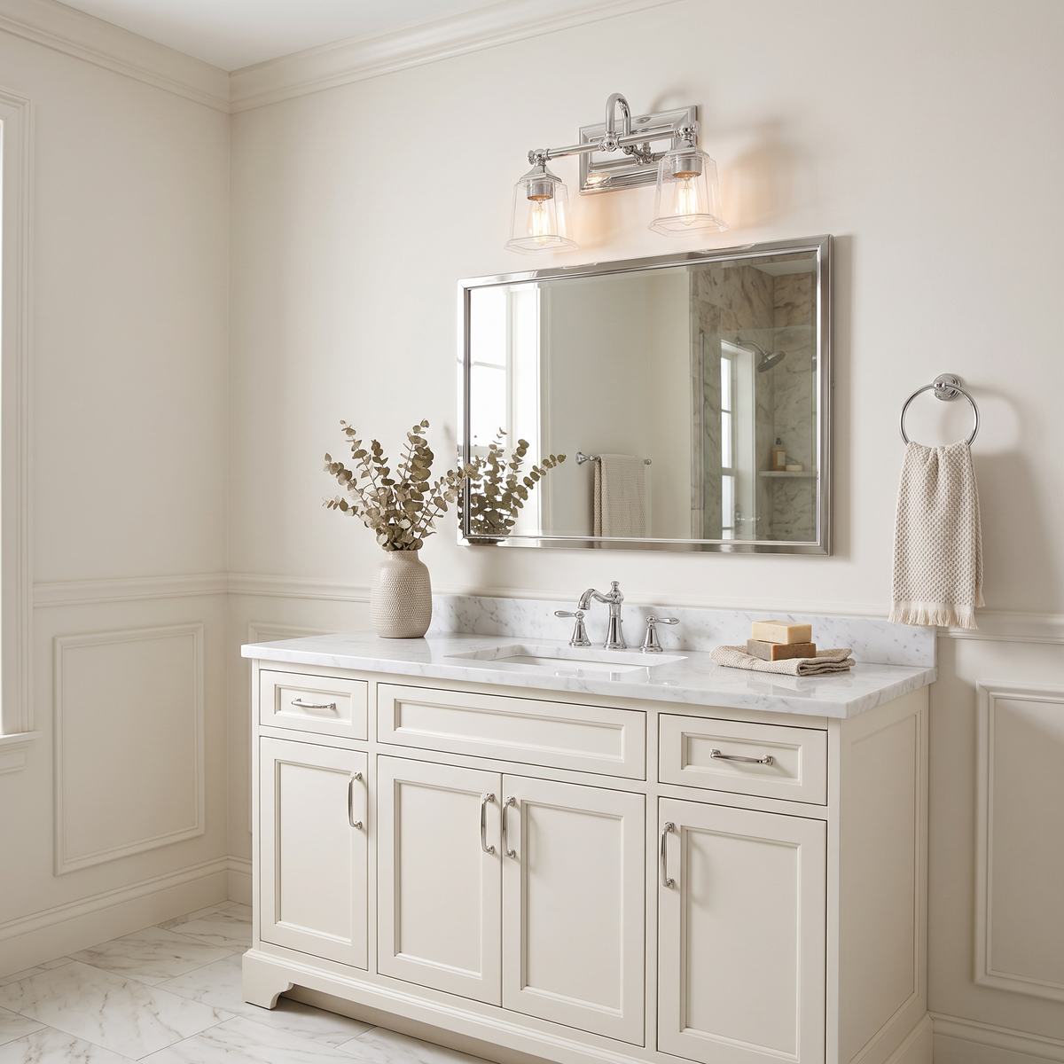 Nicholas Bath Light with Clear Glass