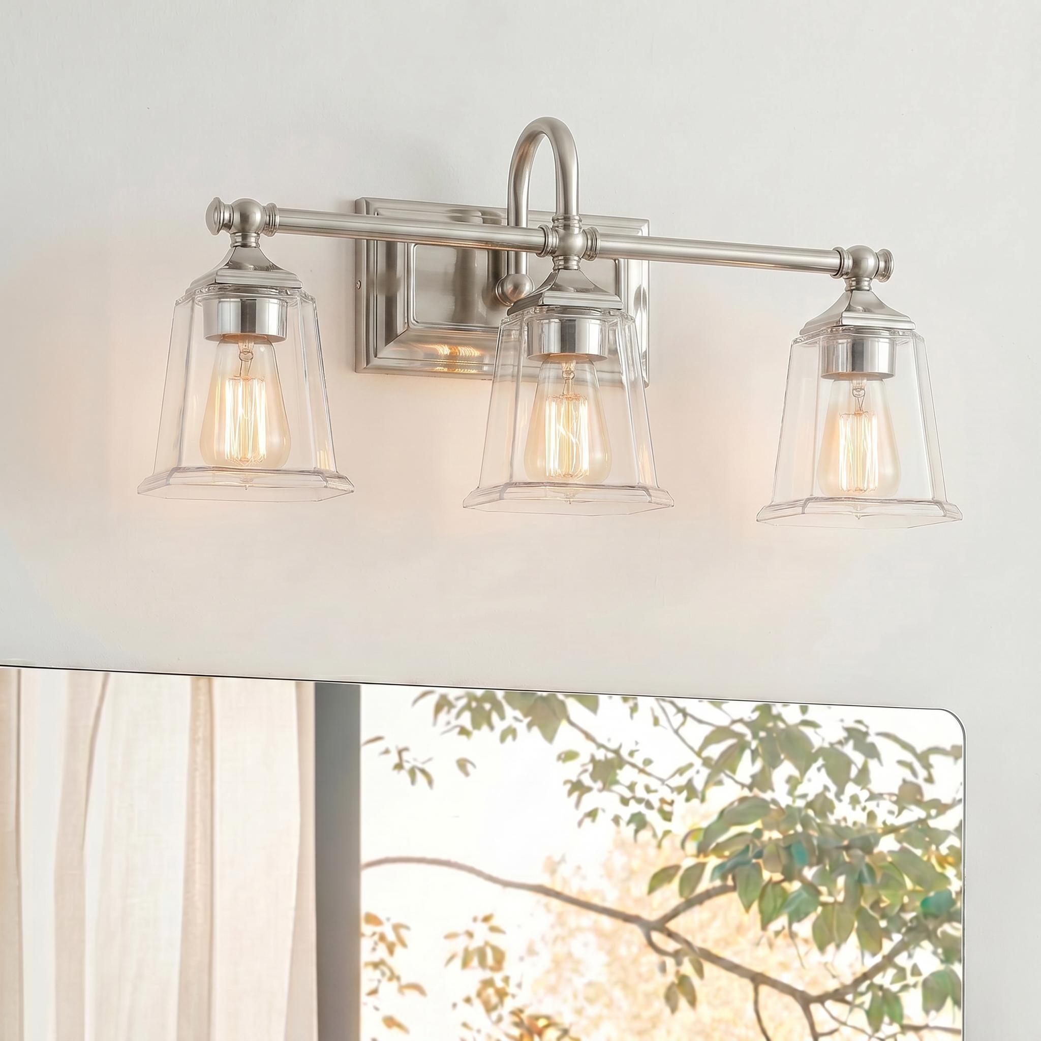 Nicholas Bath Light with Clear Glass