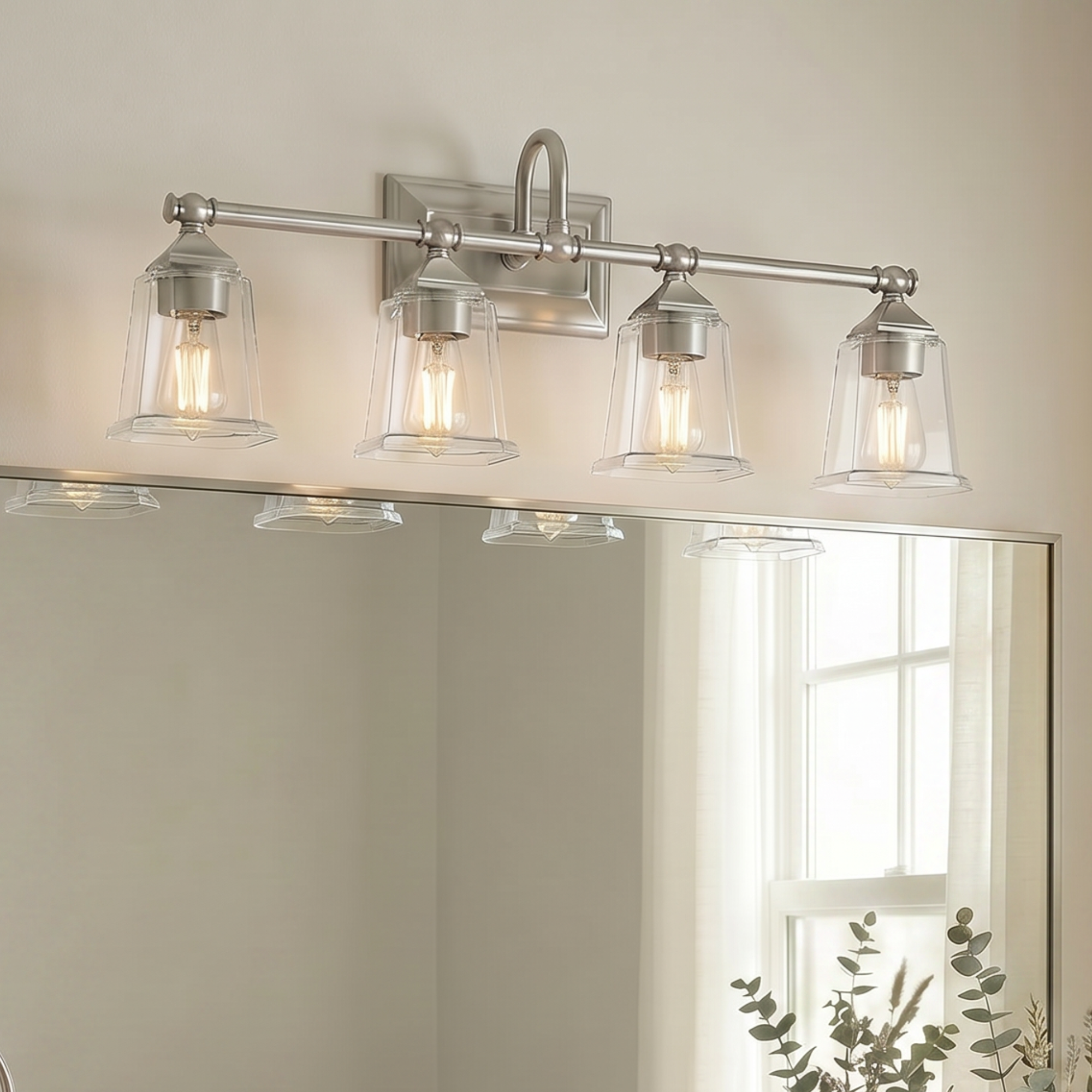 Nicholas Bath Light with Clear Glass
