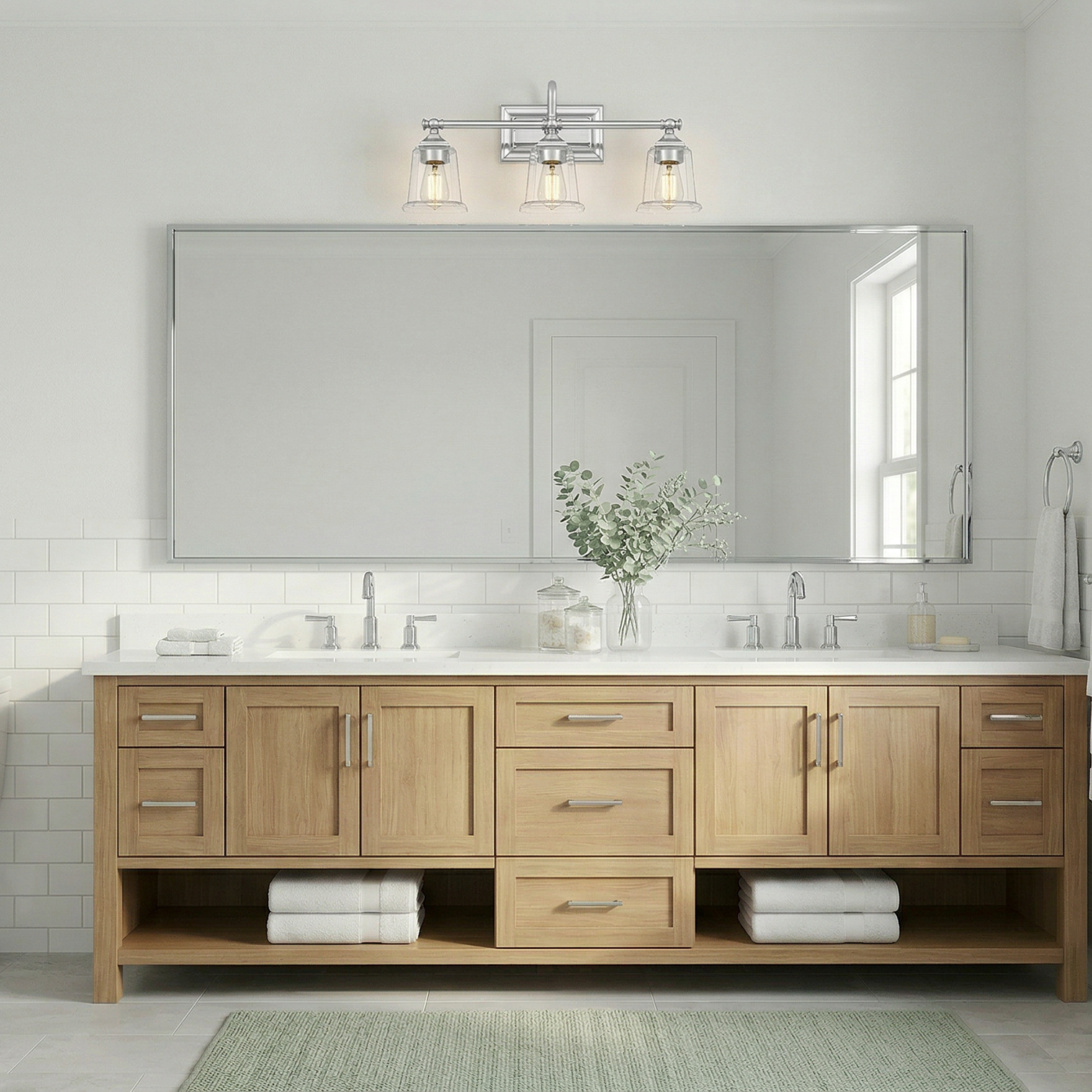 Nicholas Bath Light with Clear Glass