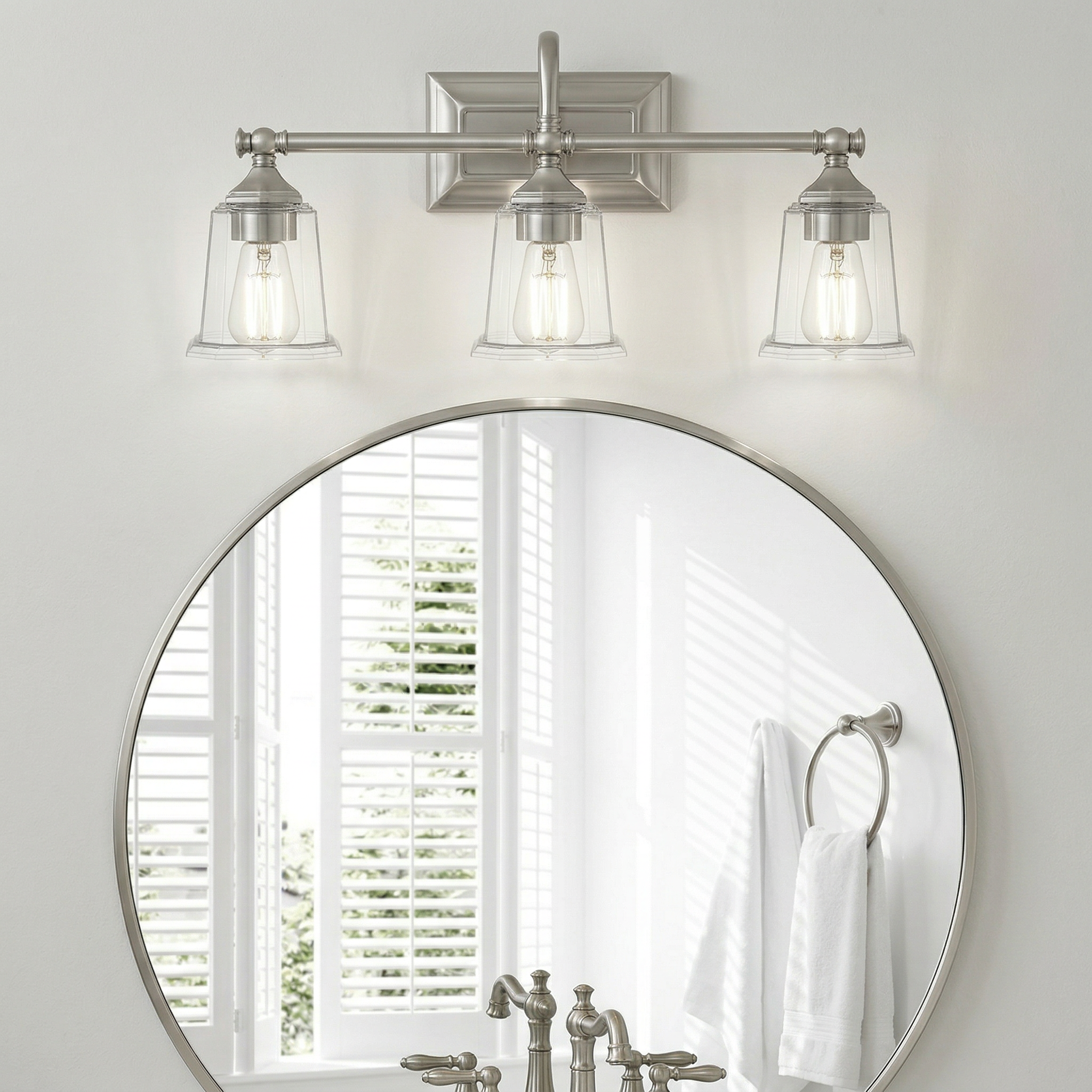 Nicholas Bath Light with Clear Glass