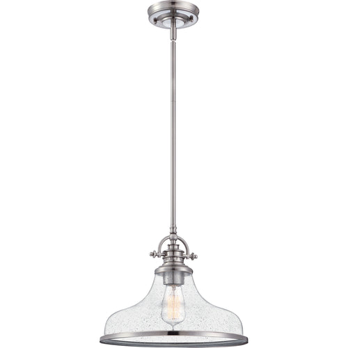 Grant Pendant with Clear Seeded Glass