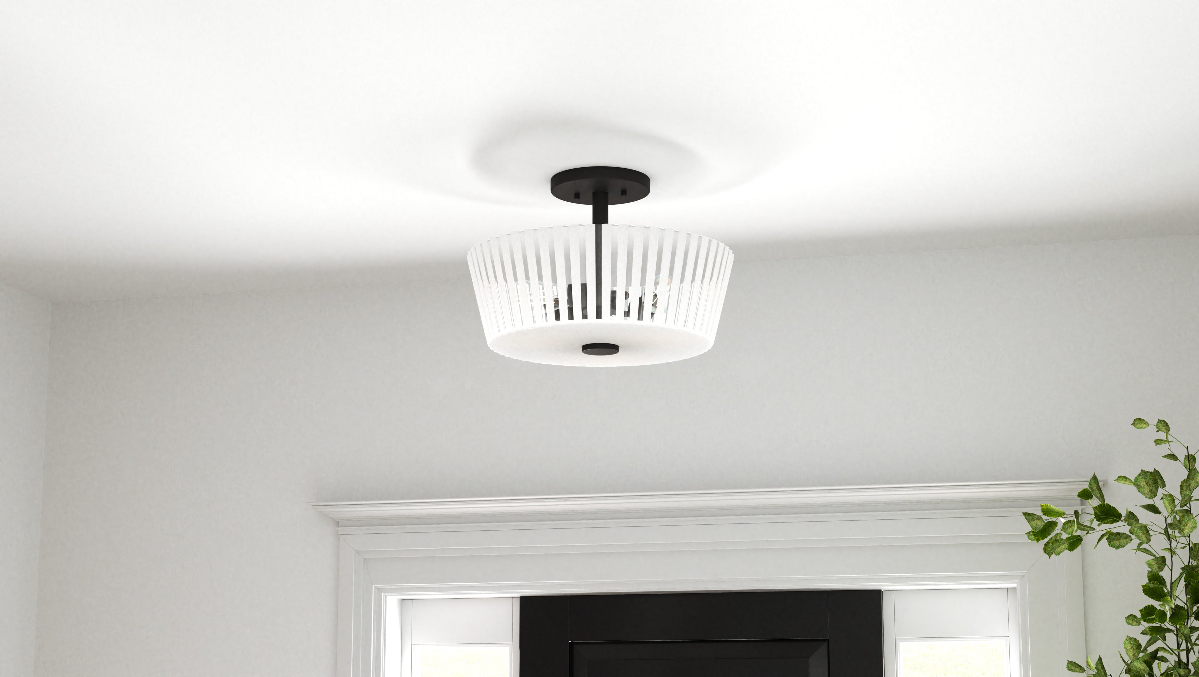 Gray Semi-Flush