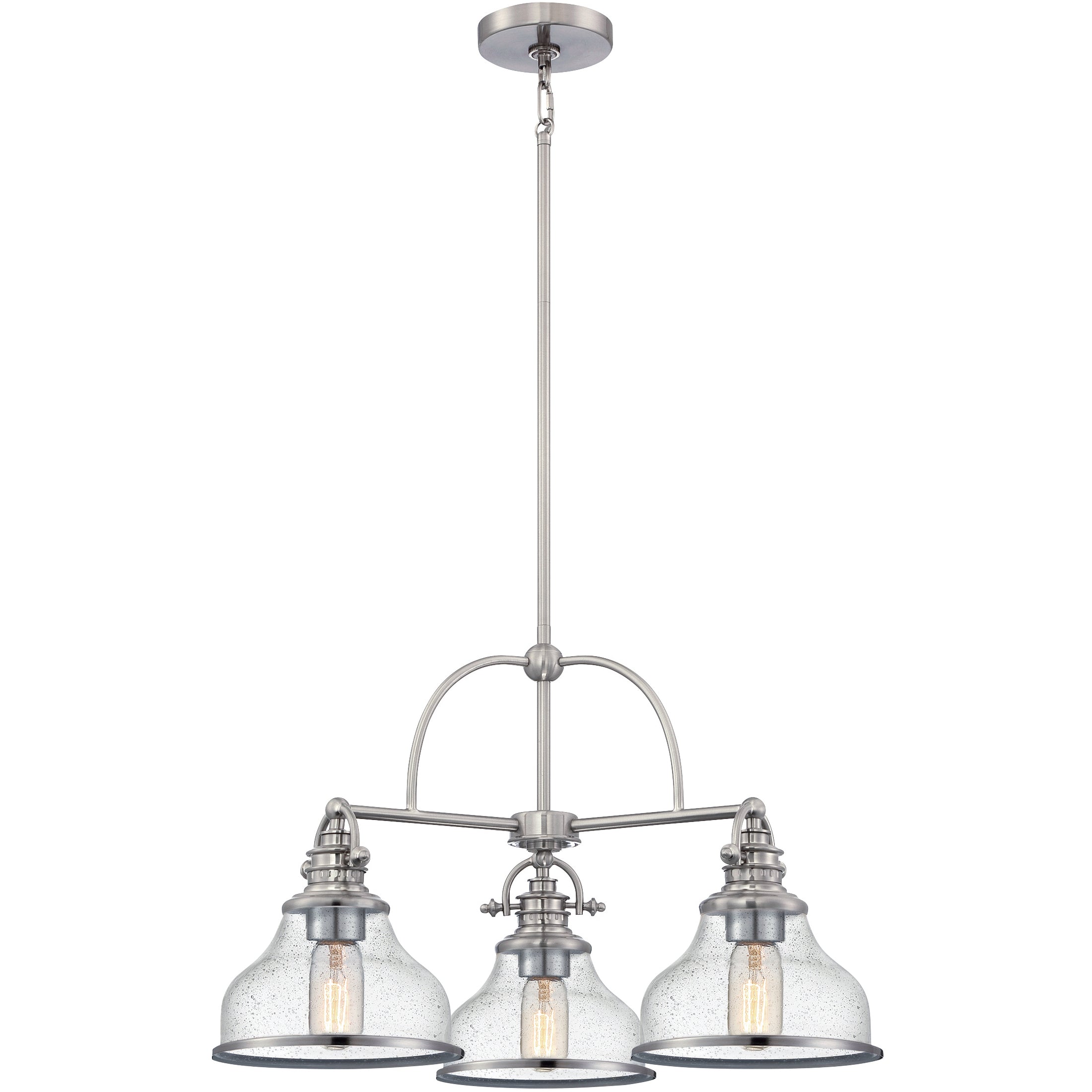 Grant Chandelier with Clear Seeded Glass