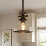 Grant Mini Pendant with Clear Seeded Glass