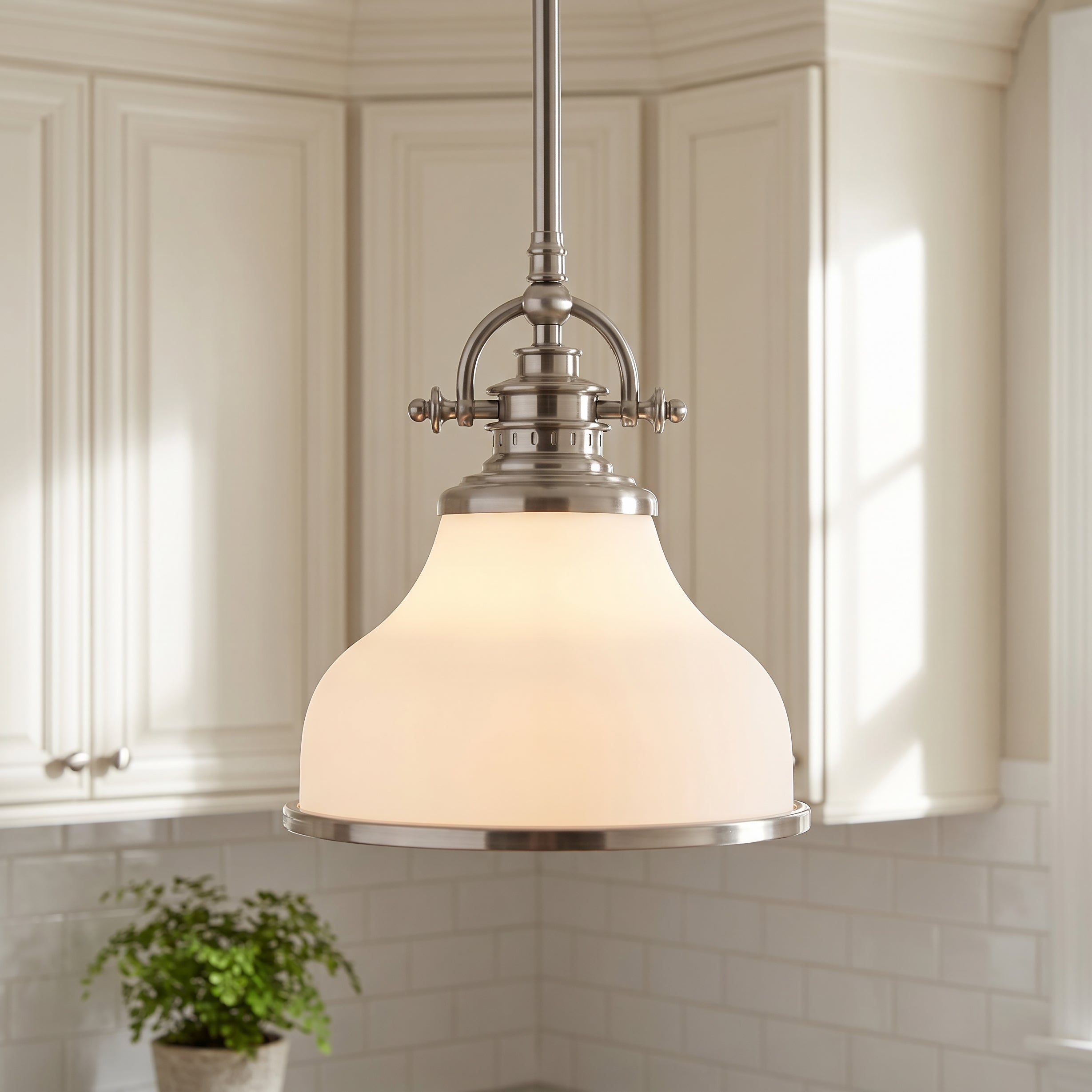 Grant Mini Pendant with Opal Etched Glass