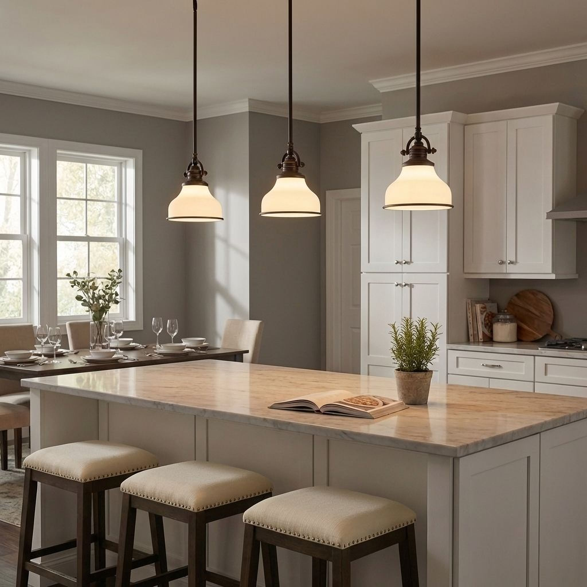 Quoizel Grant Mini Pendant with Opal Etched Glass