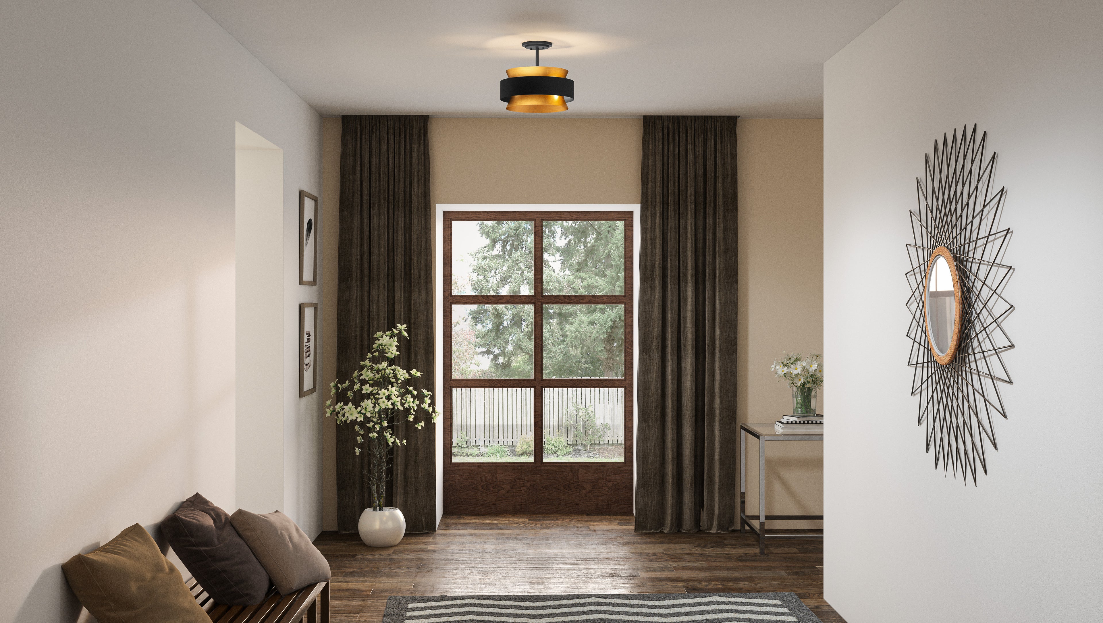 Hagley Semi-Flush