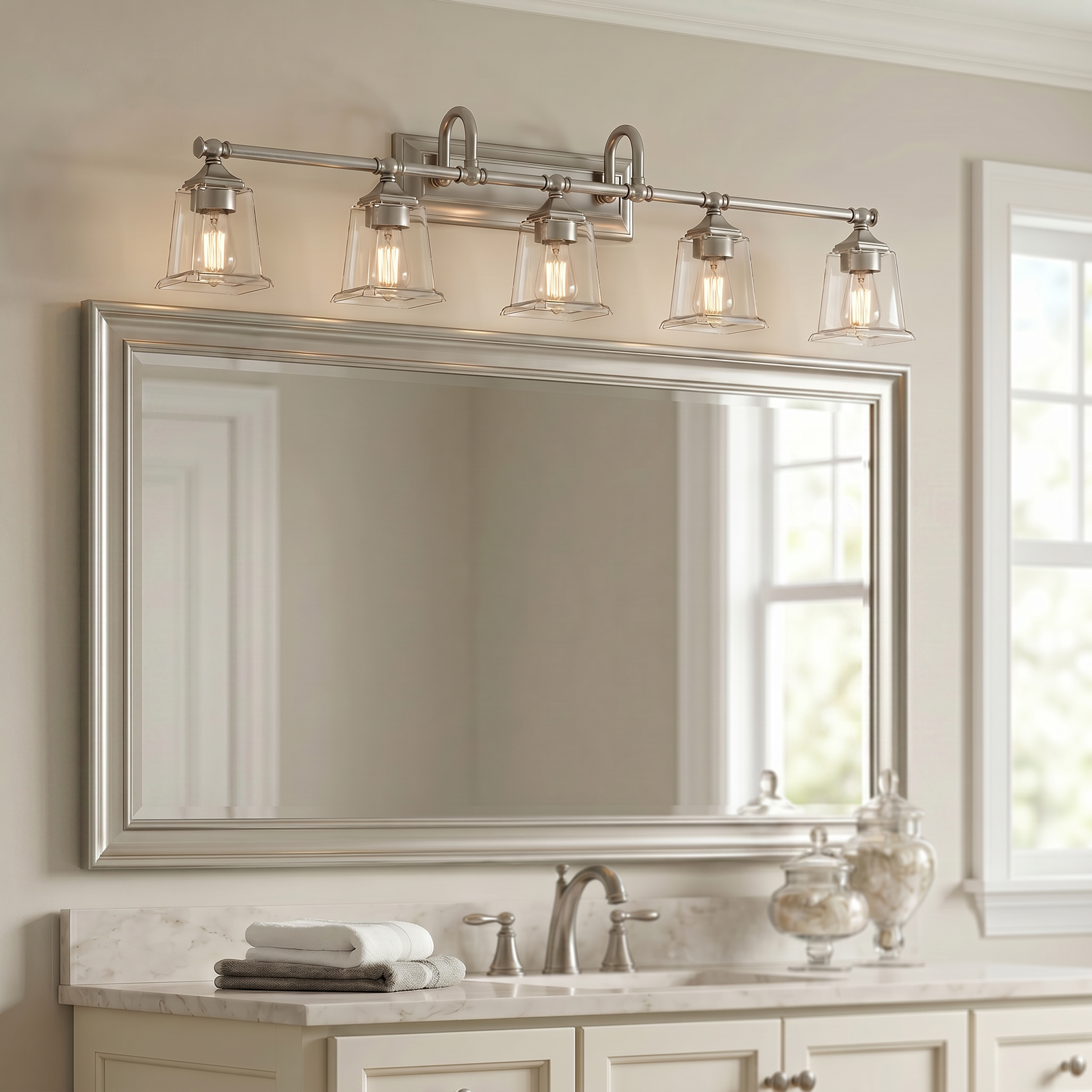 Nicholas Bath Light with Clear Glass