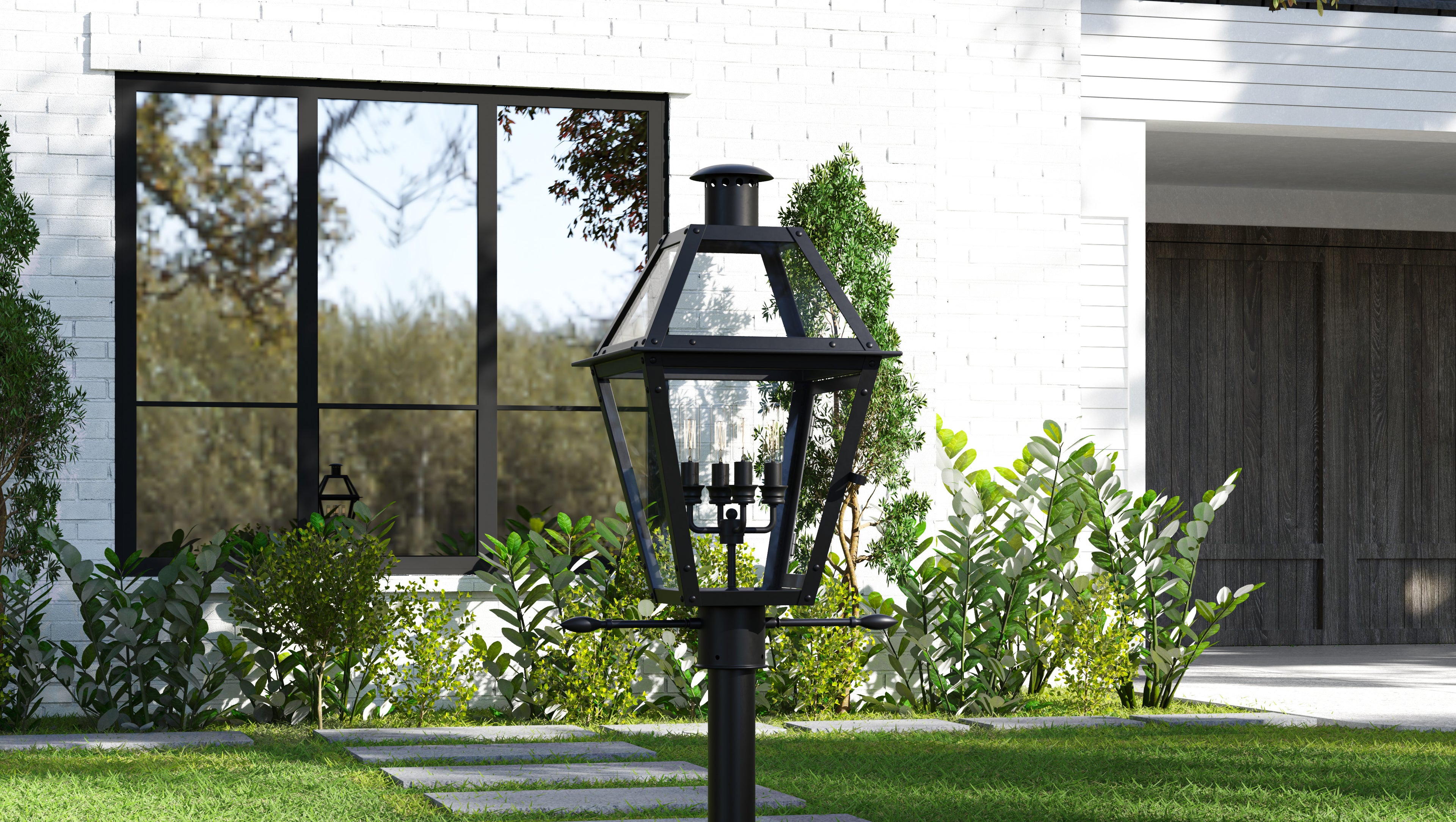 Rue De Royal Steel Post Light