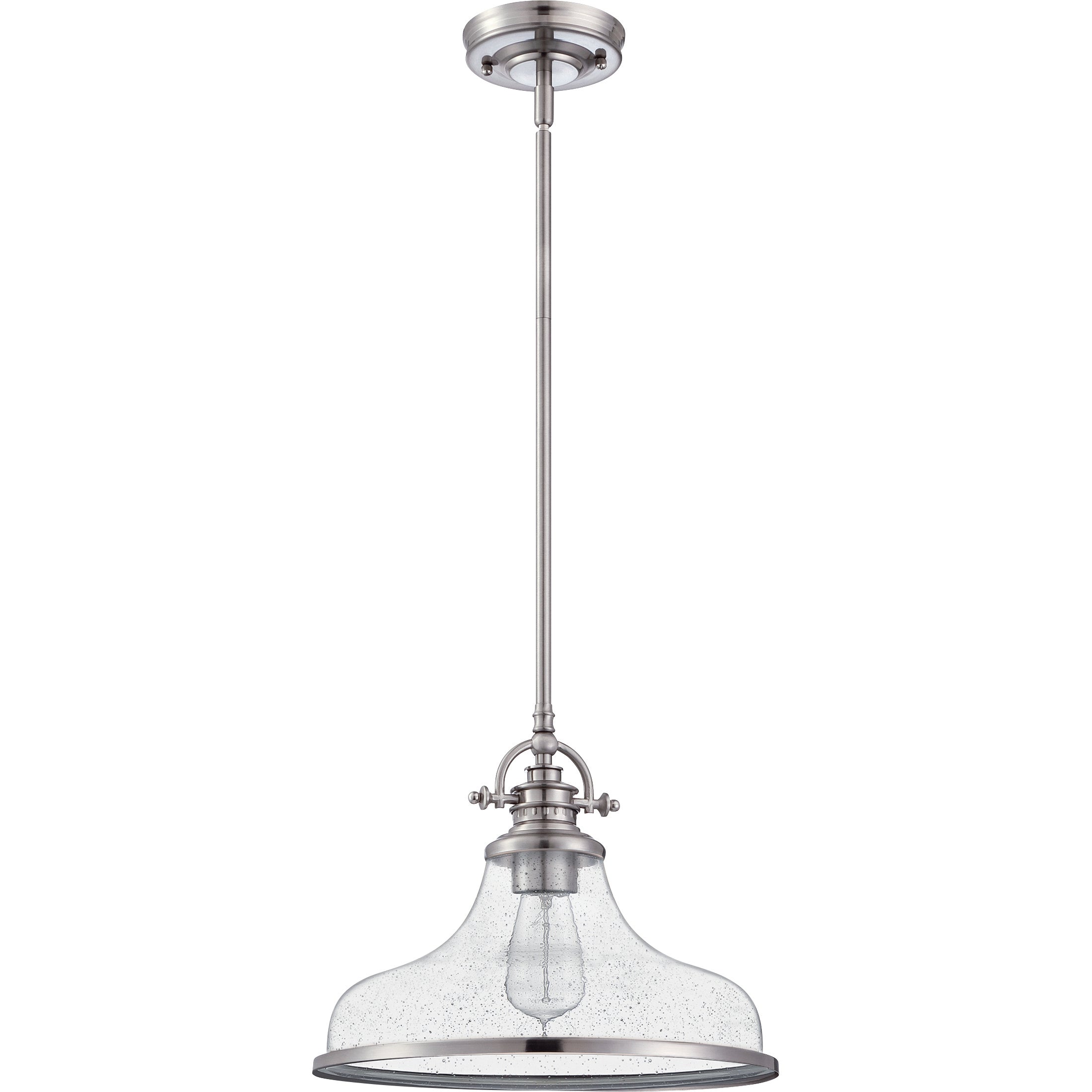 Grant Pendant with Clear Seeded Glass