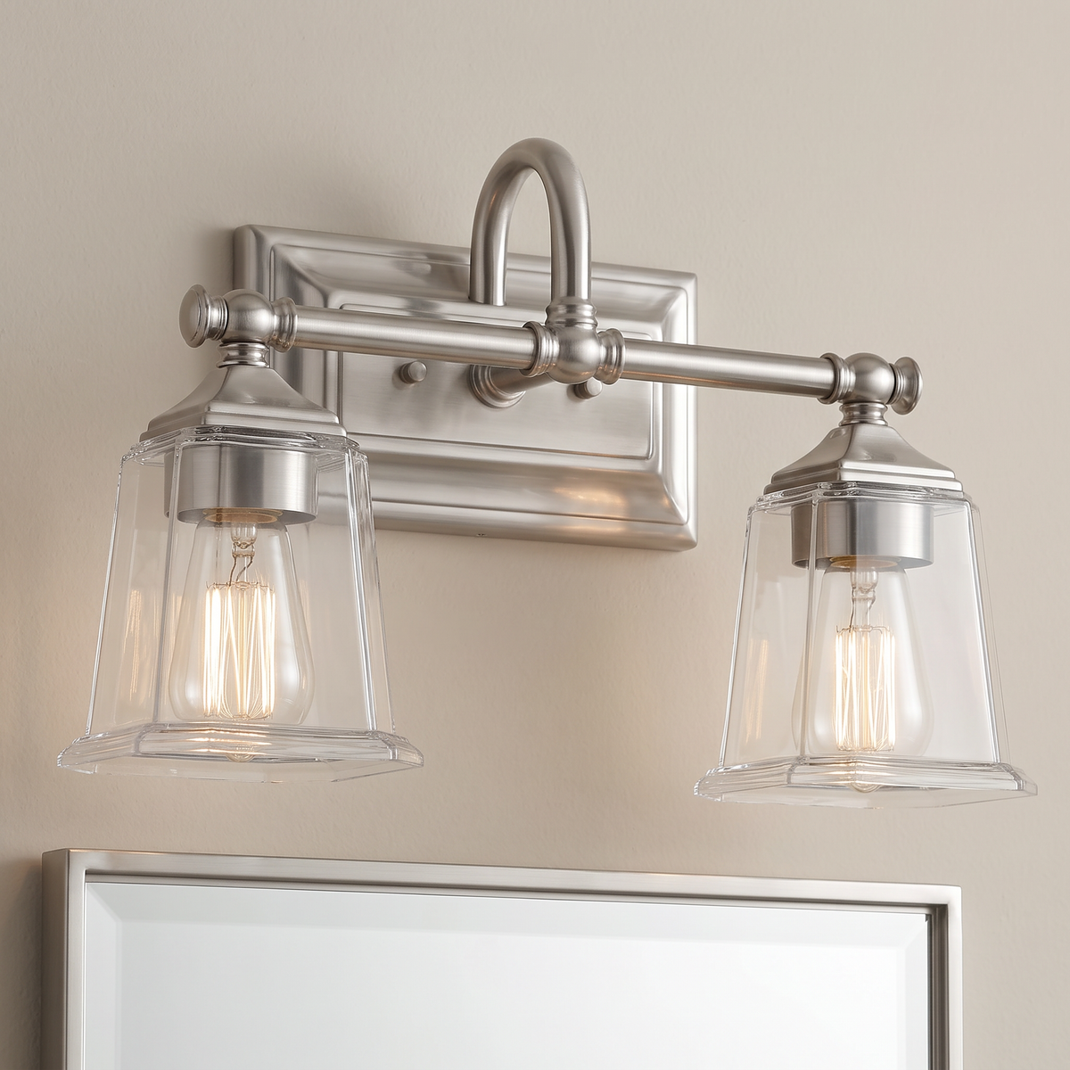 Nicholas Bath Light with Clear Glass