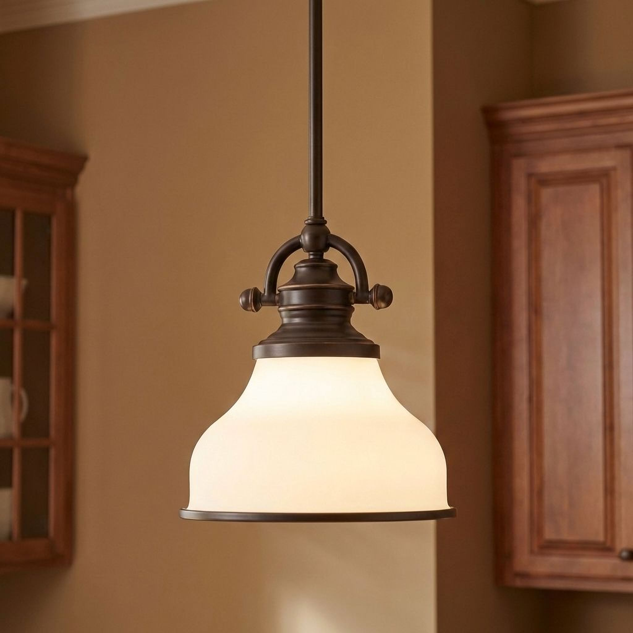 Quoizel Grant Mini Pendant with Opal Etched Glass