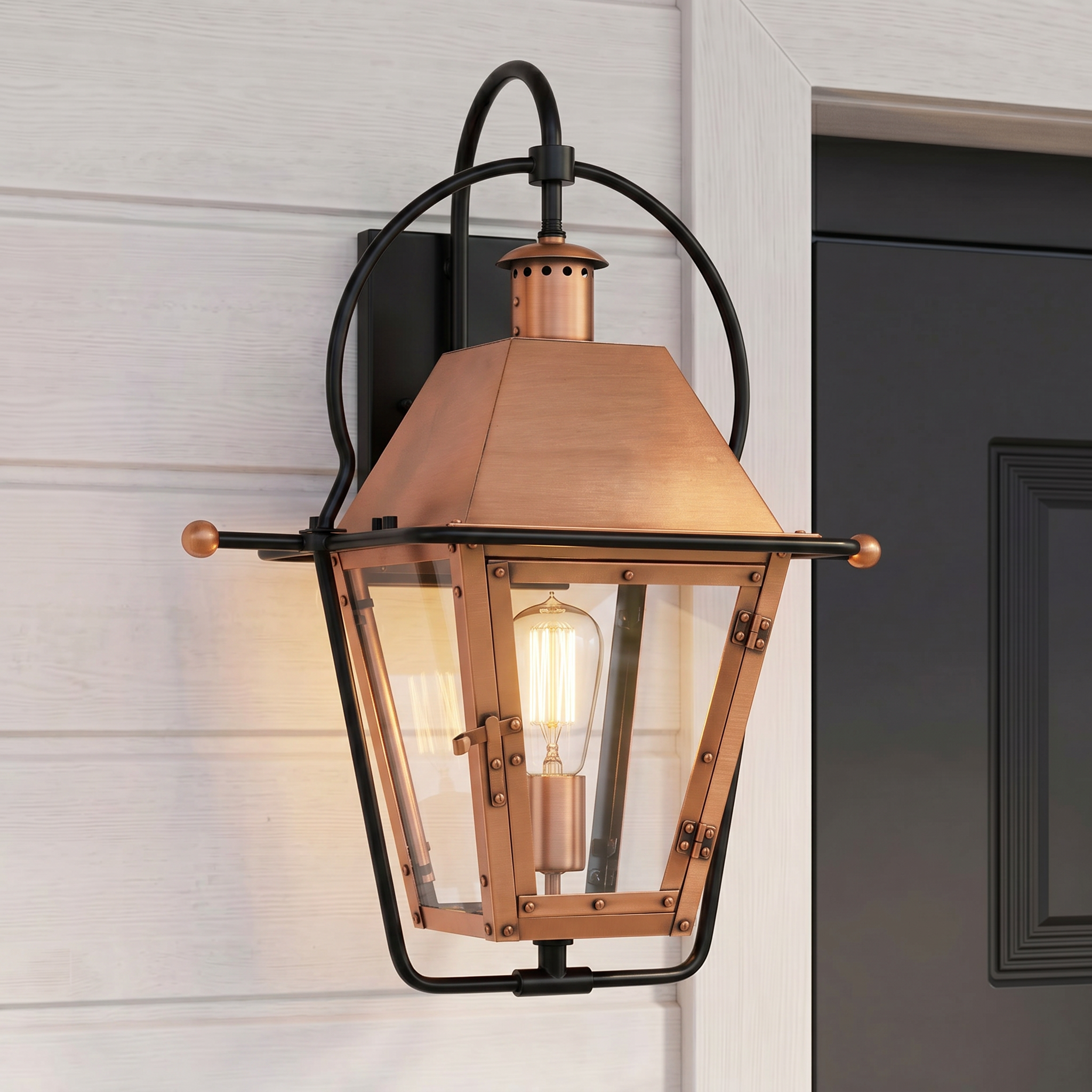 Rue De Royal Copper Wall Light with Arch Frame