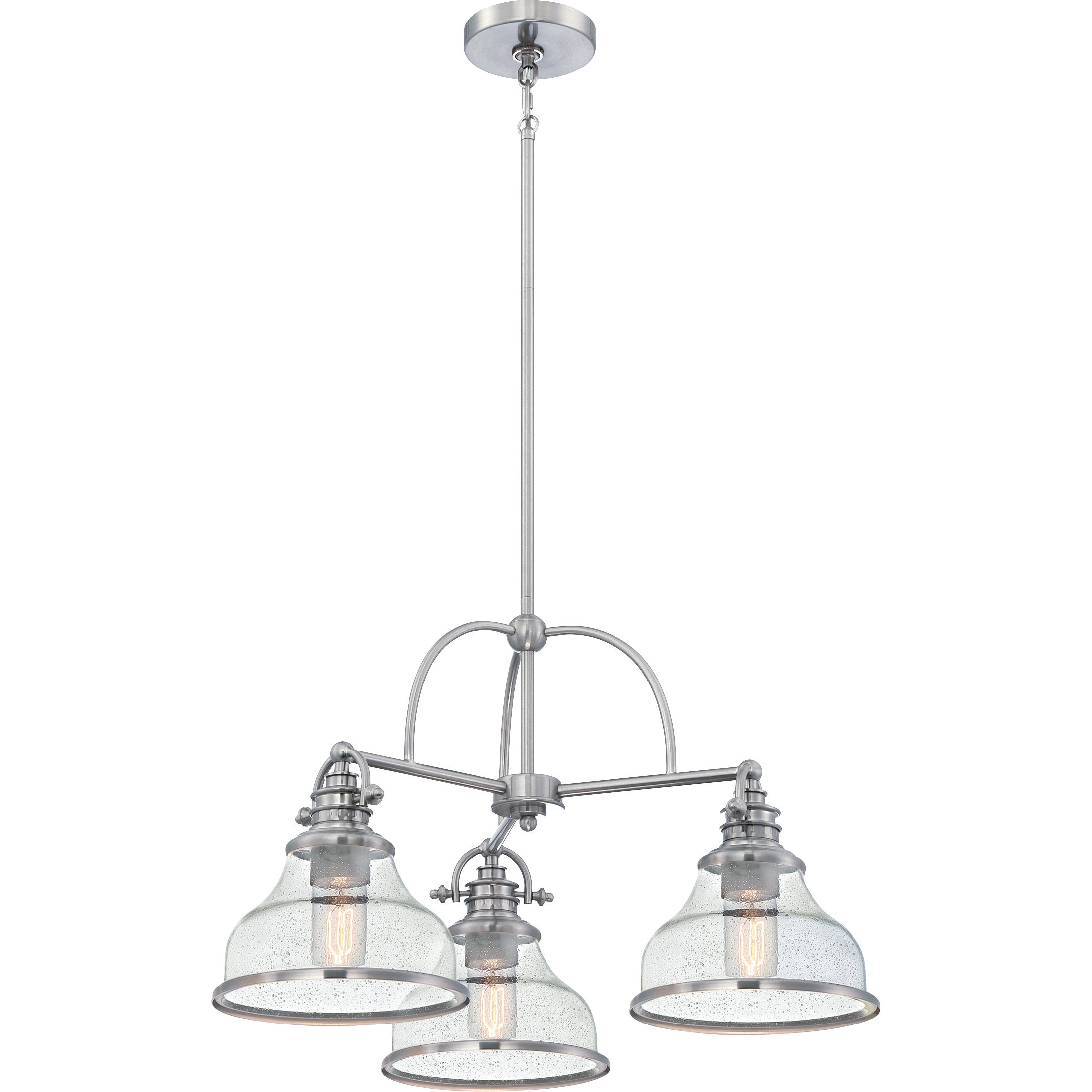 Grant Chandelier with Clear Seeded Glass