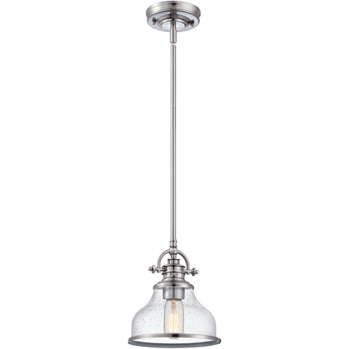 Grant Mini Pendant with Clear Seeded Glass