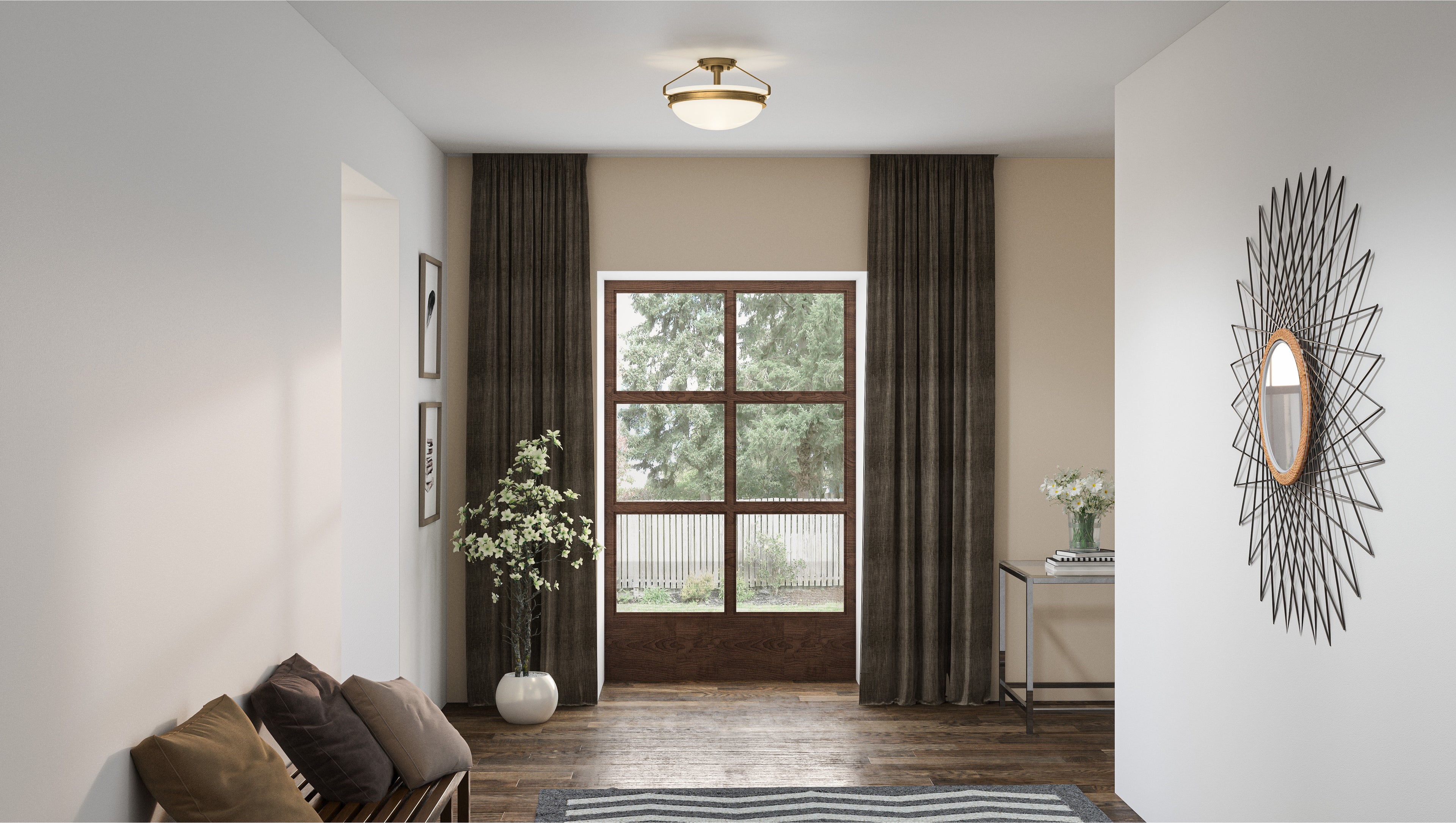 Elderwood Semi-Flush