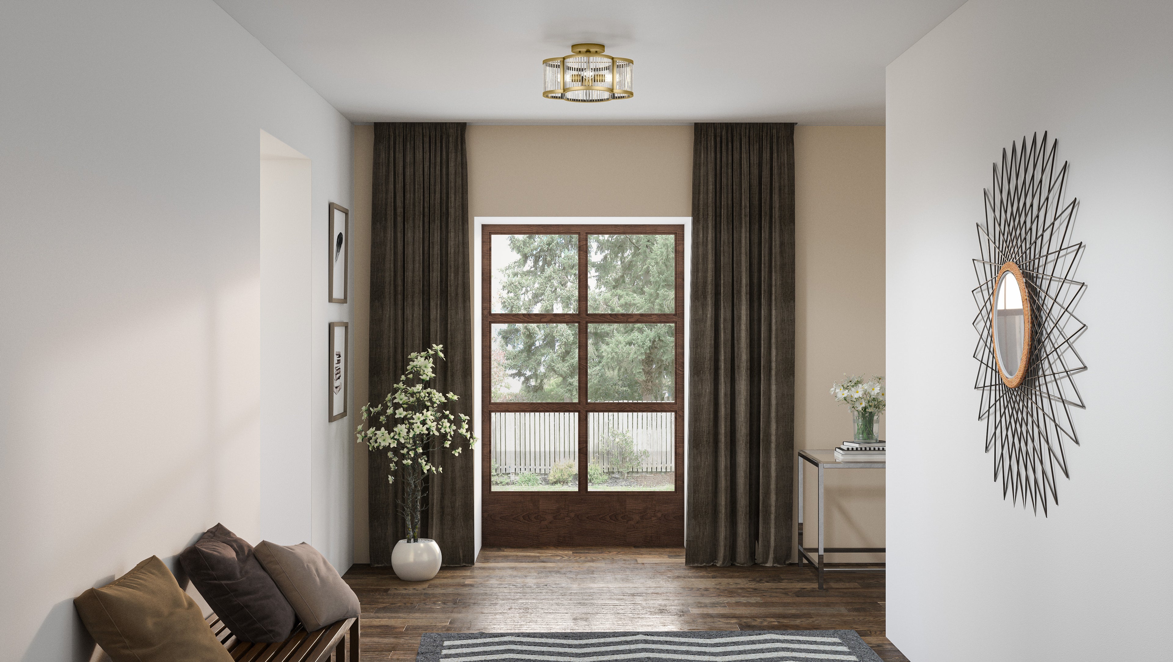 Aster Semi-Flush Mount