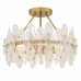 Abigail 4-Light Brushed Gold Semi-Flush Mount