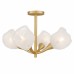 Adelyn 4-Light Gold Leaf Semi-Flush Mount