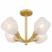Adelyn 4-Light Gold Leaf Semi-Flush Mount