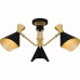 Arden 3-Light Matte Black Semi-Flush Mount