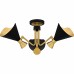 Arden 3-Light Matte Black Semi-Flush Mount